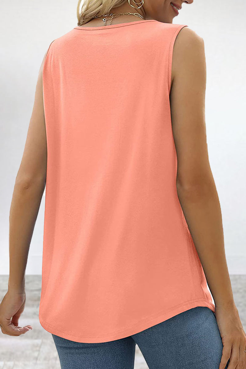 Kaynafashions - Casual Street Solid Fold Square Collar Tops