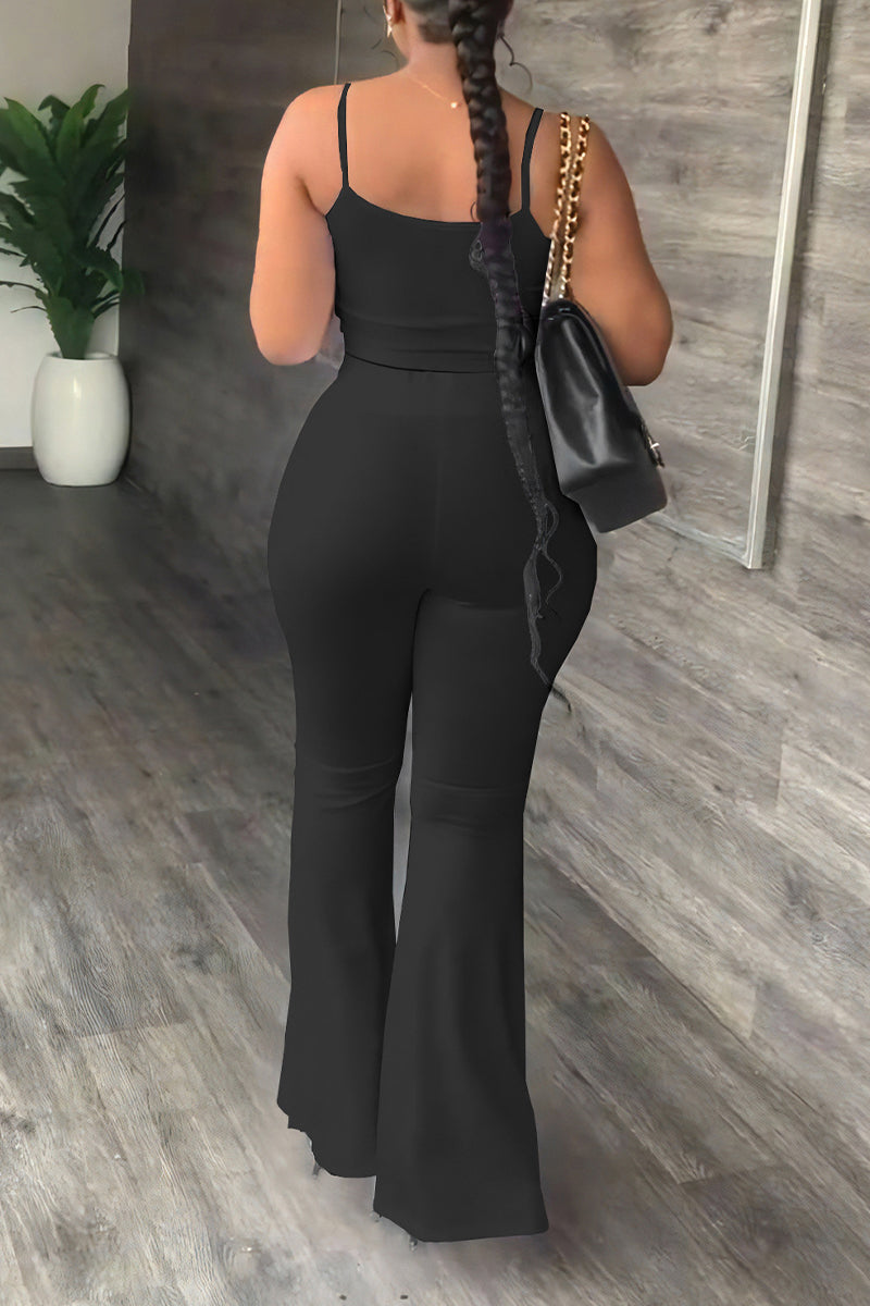 Kaynafashions - Casual Simplicity Solid Backless U Neck Sleeveless Two Pieces(4 Colors)