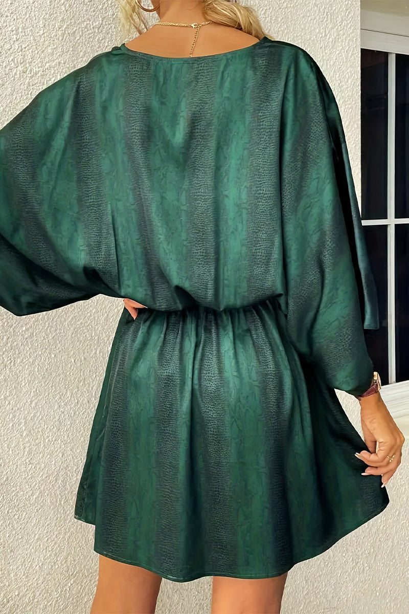 Kaynafashions - Casual College Gradual Change Patchwork V Neck Ball Gown Dresses