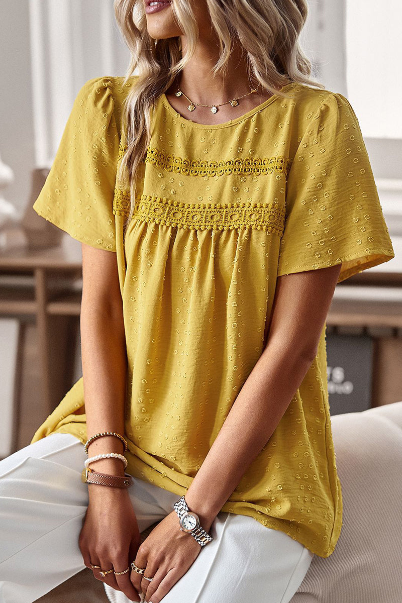 Kaynafashions - Casual Simplicity Solid O Neck Tops
