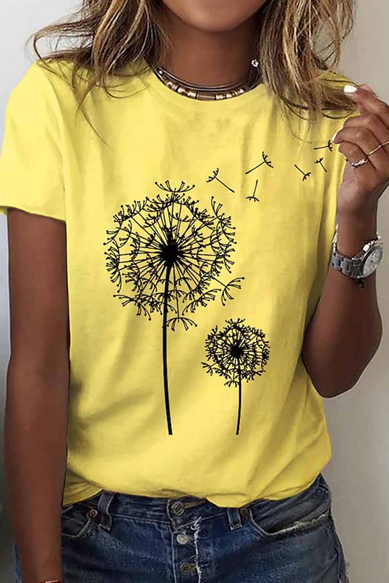 Kaynafashions - Street Print O Neck T-Shirts(8 Colors)