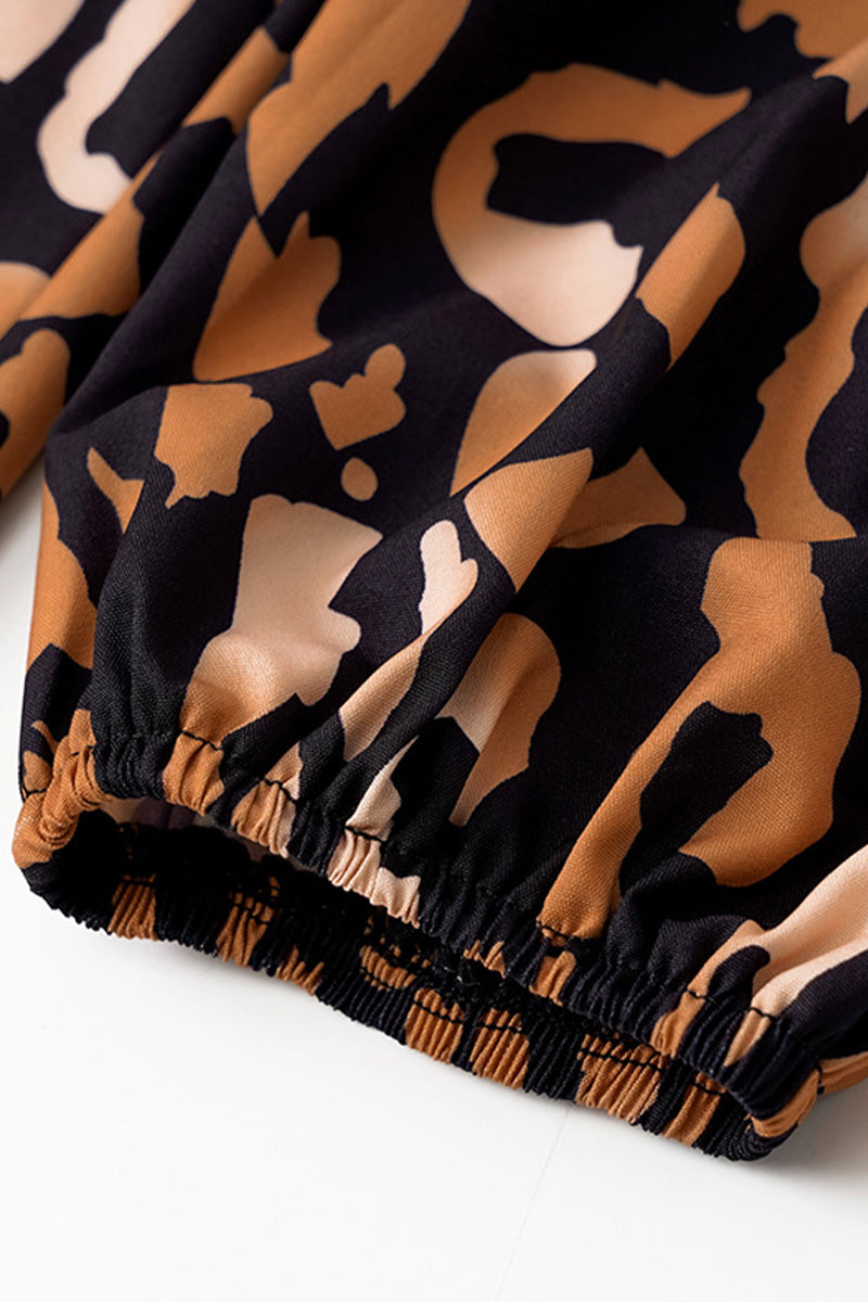 Kaynafashions - Sexy Animal Print V Neck Irregular Dress Dresses(3 Colors)