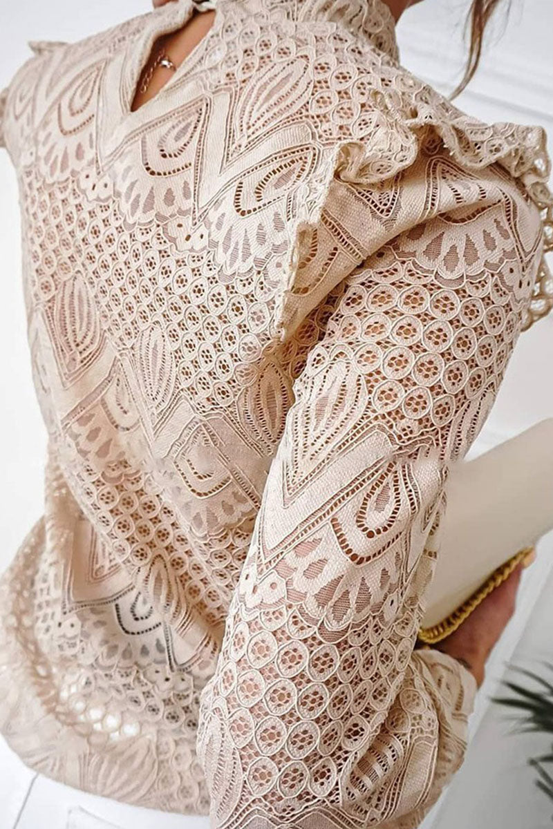 Kaynafashions - Fashion Sweet Solid Patchwork O Neck Tops(3 Colors)