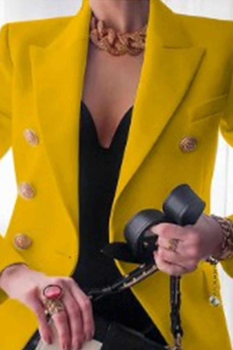 Kaynafashions - Fashion Casual Solid Patchwork Turn-back Collar Outerwear(8 colors)