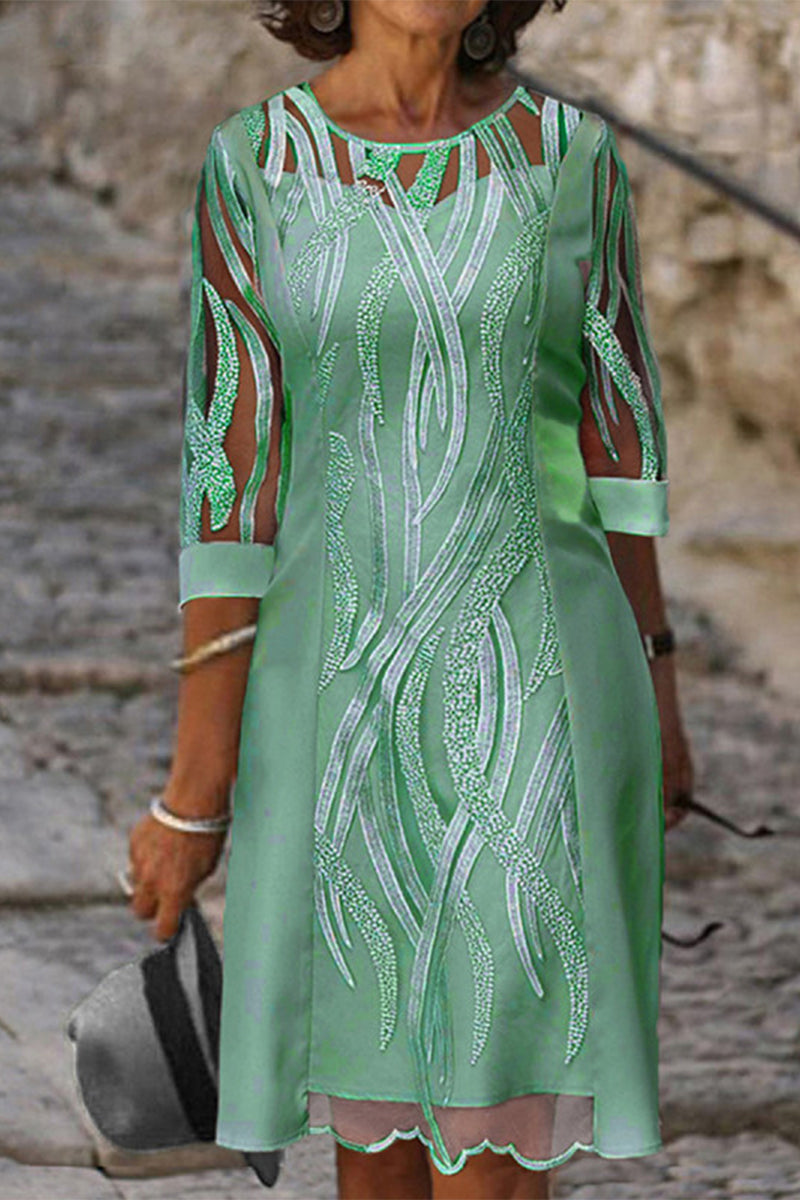 Kaynafashions - Casual Solid Buttons V Neck Long Sleeve Dresses(4 Colors)