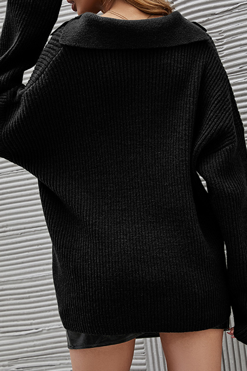 Kaynafashions - Casual Solid Patchwork Turndown Collar Tops(7 Colors)