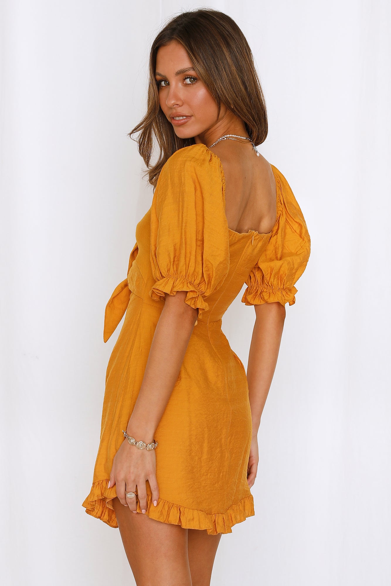 Silent Night Dress Mustard