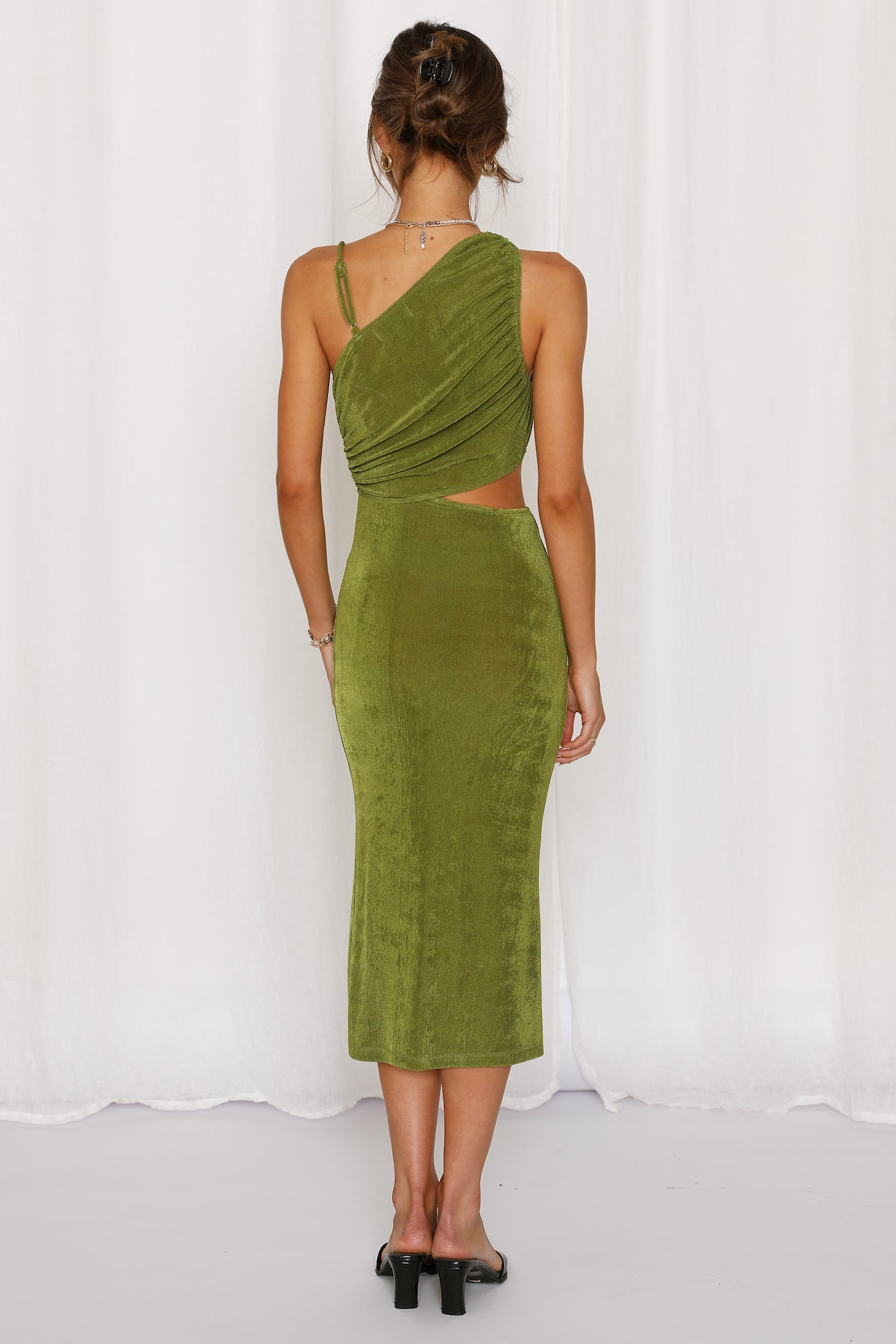 Block It Out Midi Dress Green