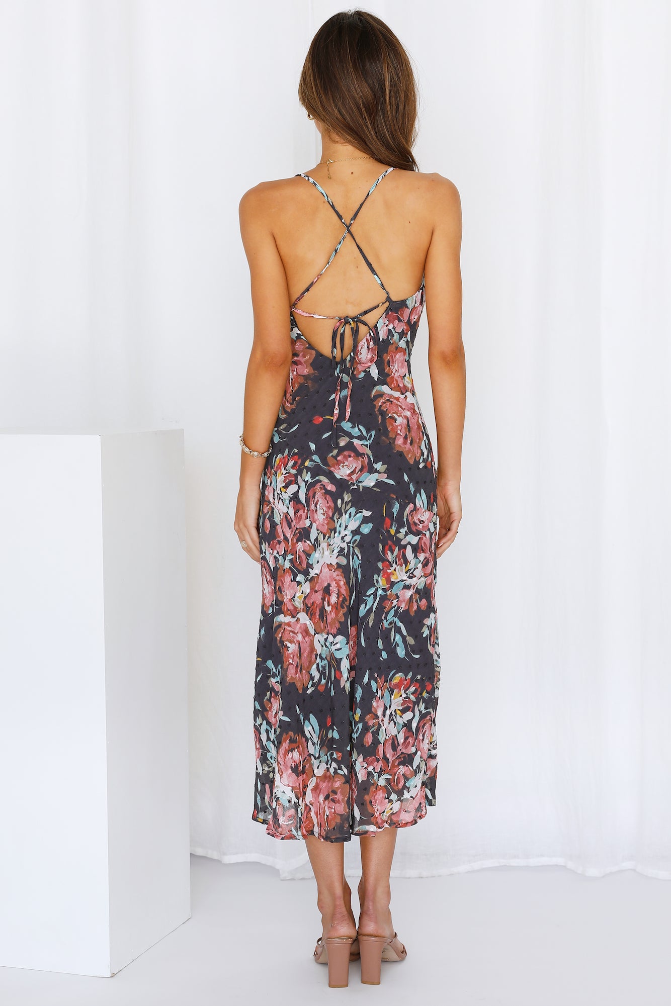 Drinks On Me Midi Dress Black