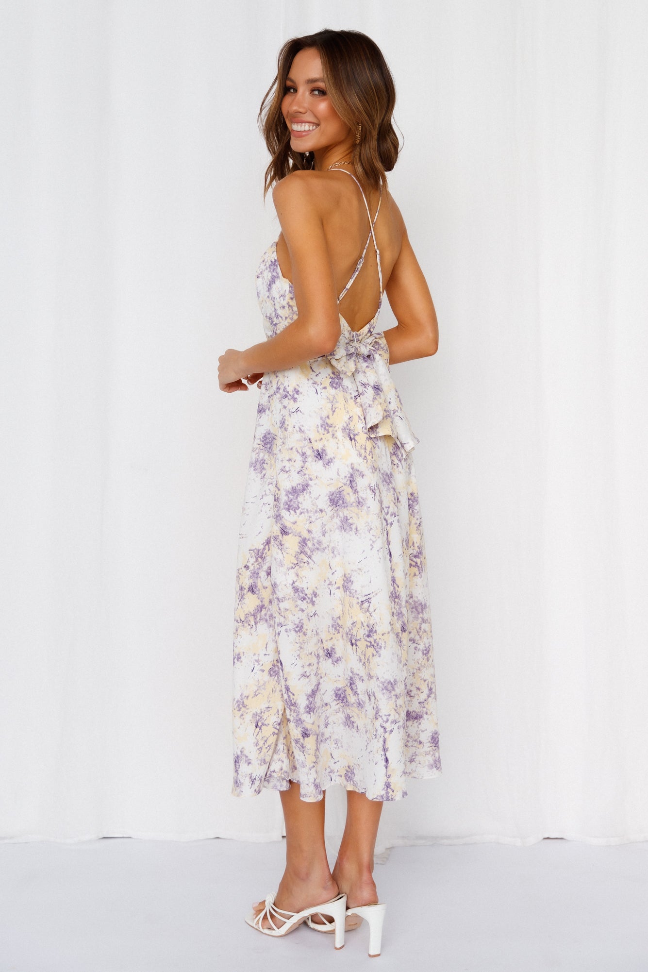 Flow With It Midi Dress Purple