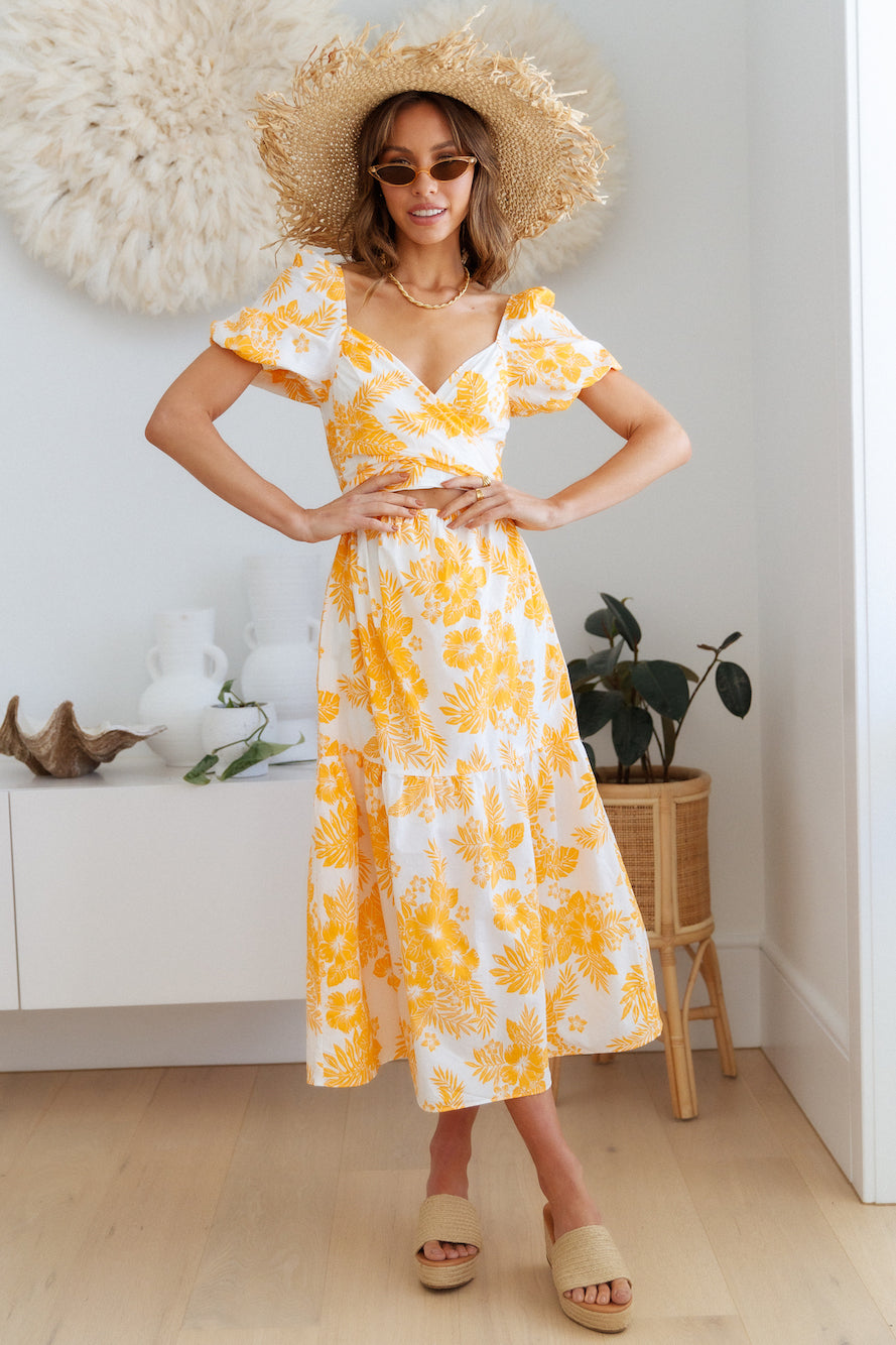 Cater To Me Midi Dress Orange