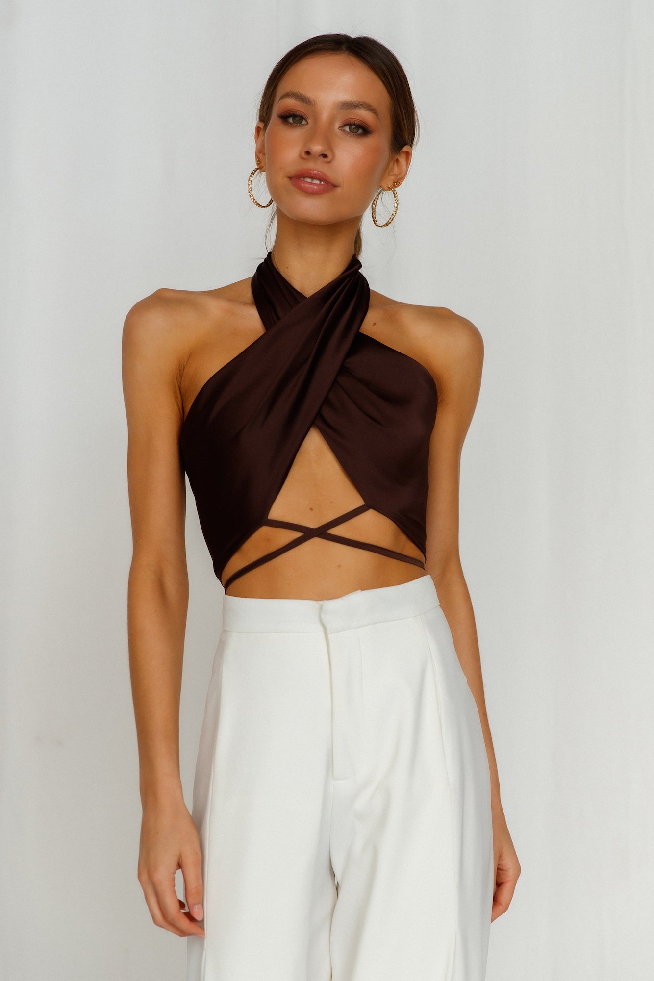 That XX Crop Top Brown