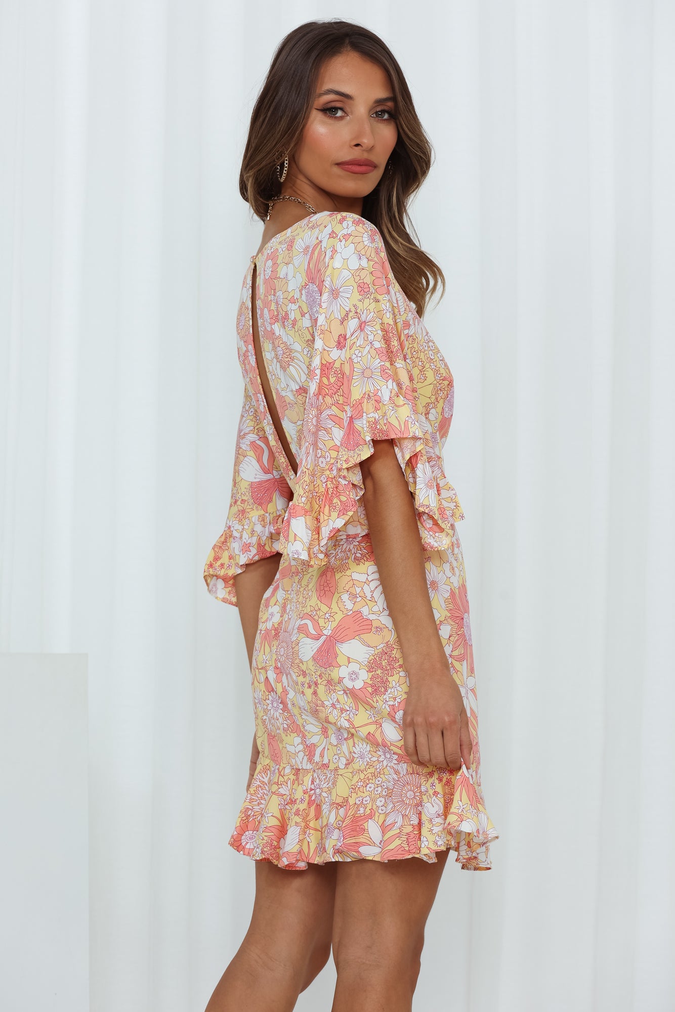 Waffles At Brunch Dress Yellow