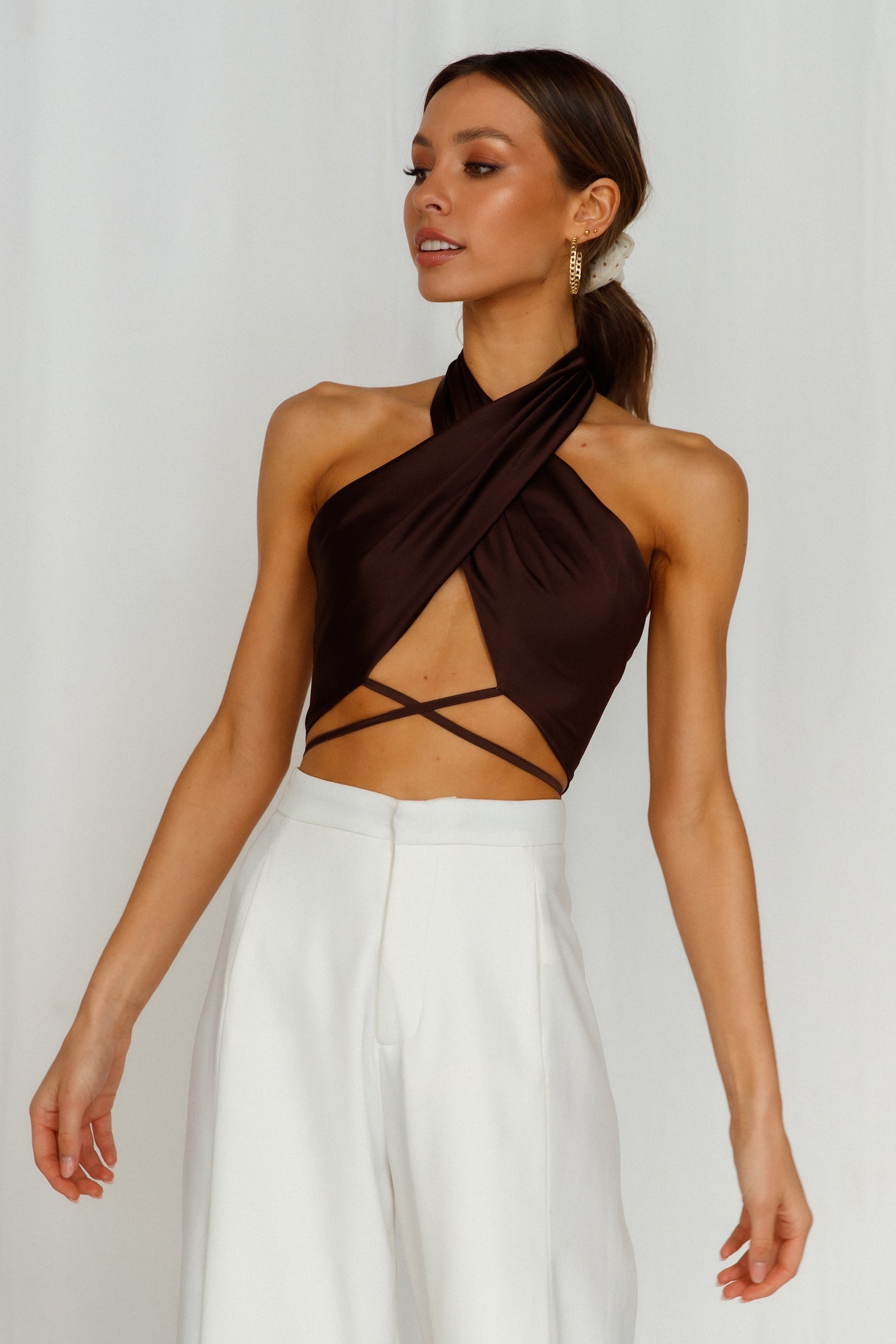 That XX Crop Top Brown