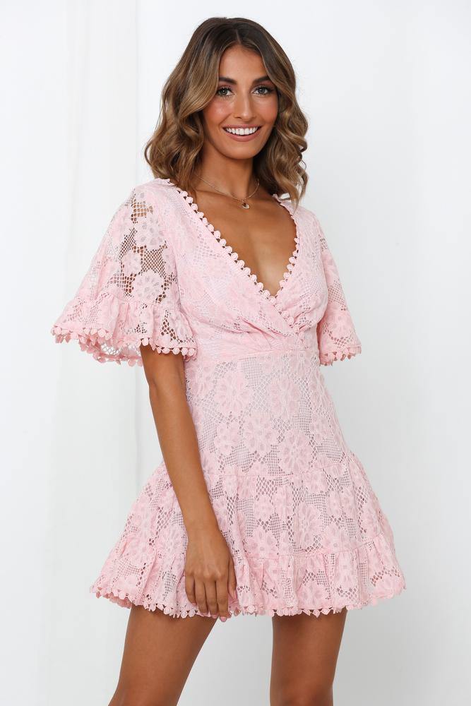 True To Myself Dress Baby Pink