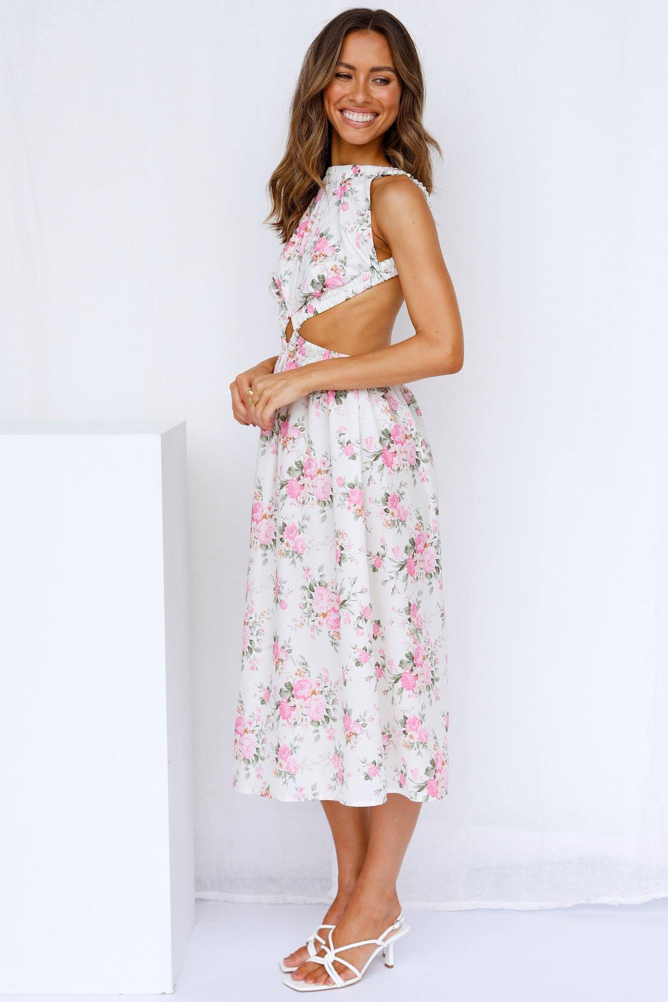 Sweet Like Summer Midi Dress Cream