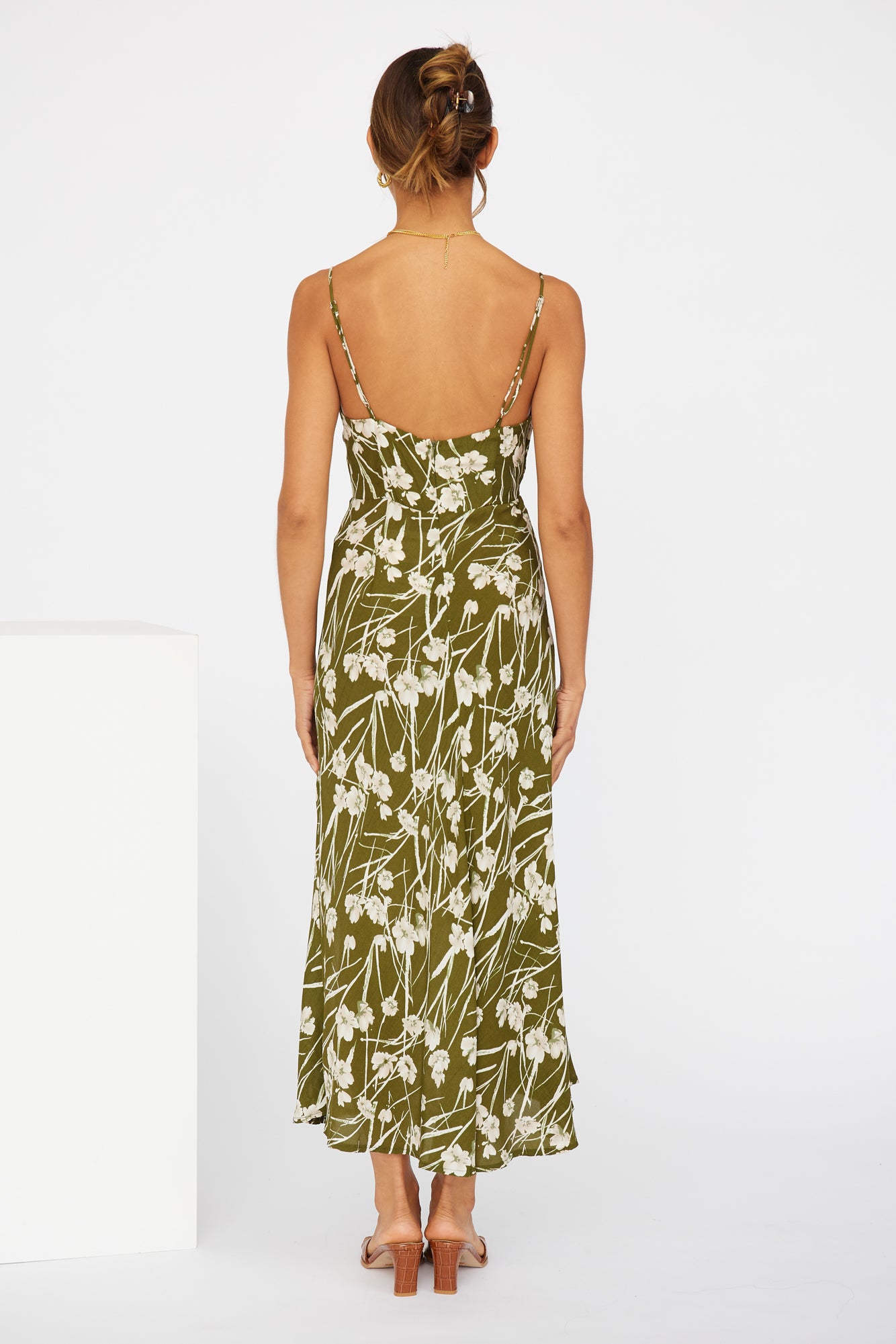 Bamboo Lights Midi Dress Green