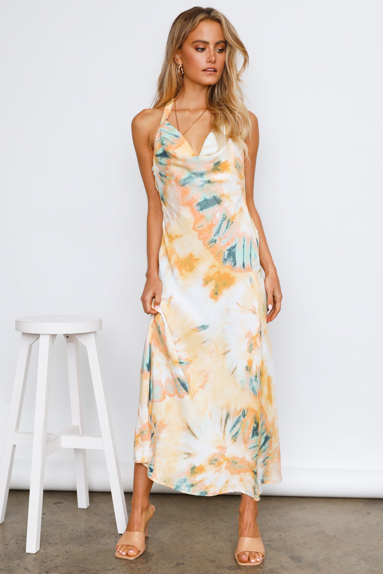 Dont Dye Midi Dress Orange