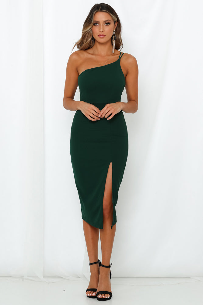 Taking It Back Dress Forest Green