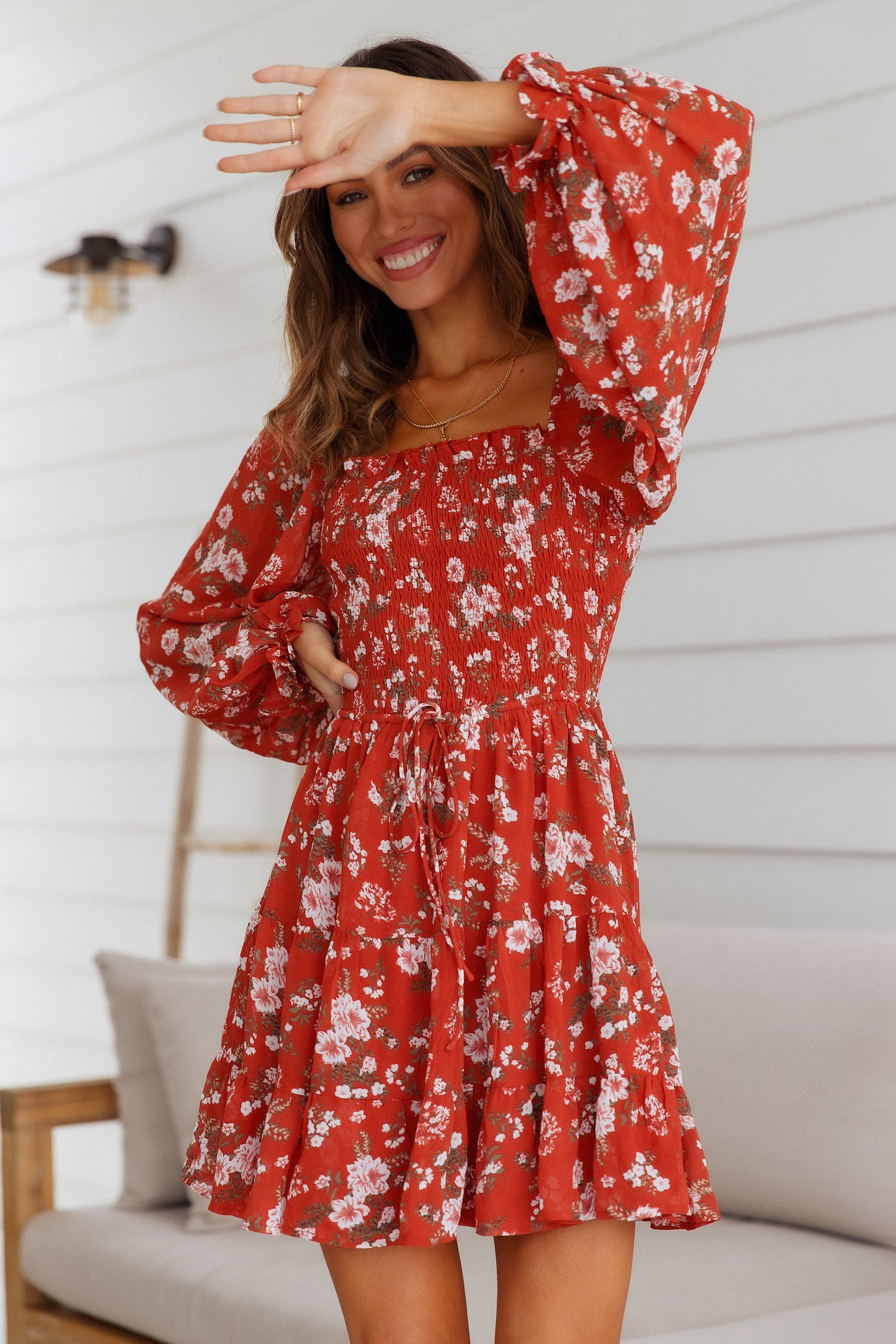 Electric Lover Dress Rust