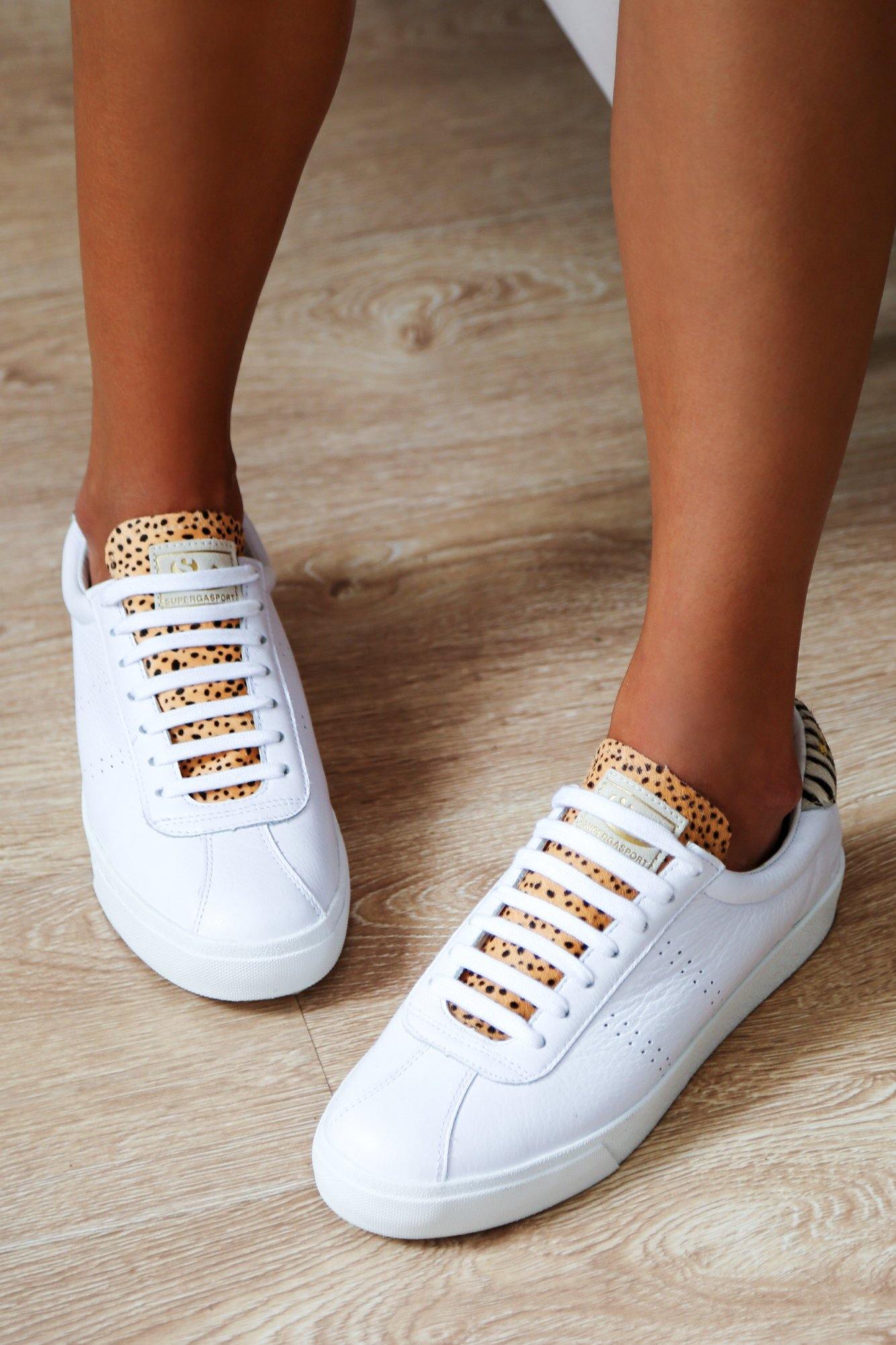 SUPERGA 2843 Clubs Comfleasueu Ponyhair Sneakers White Zebra