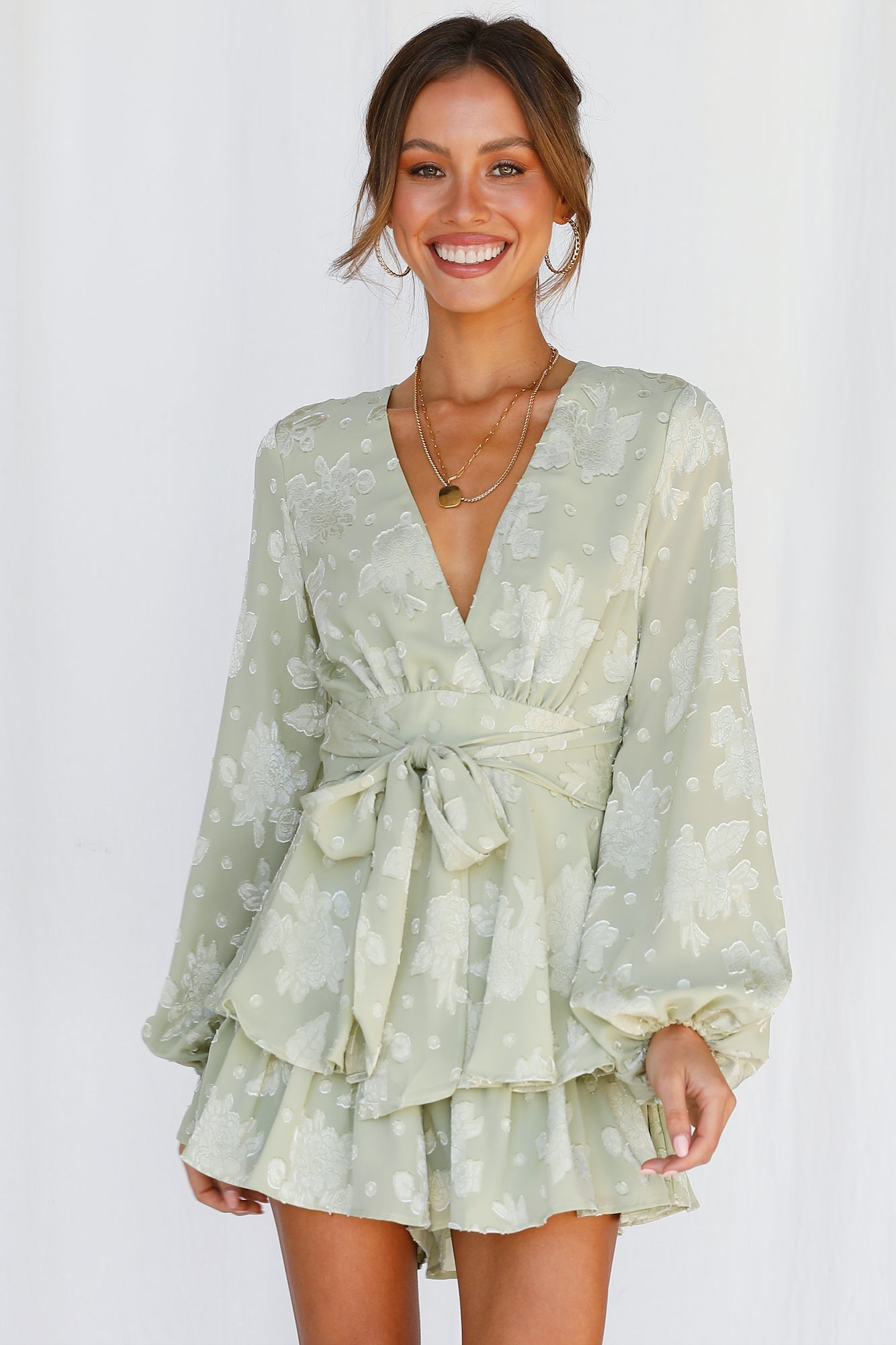 Distant Paradise Romper Pistachio