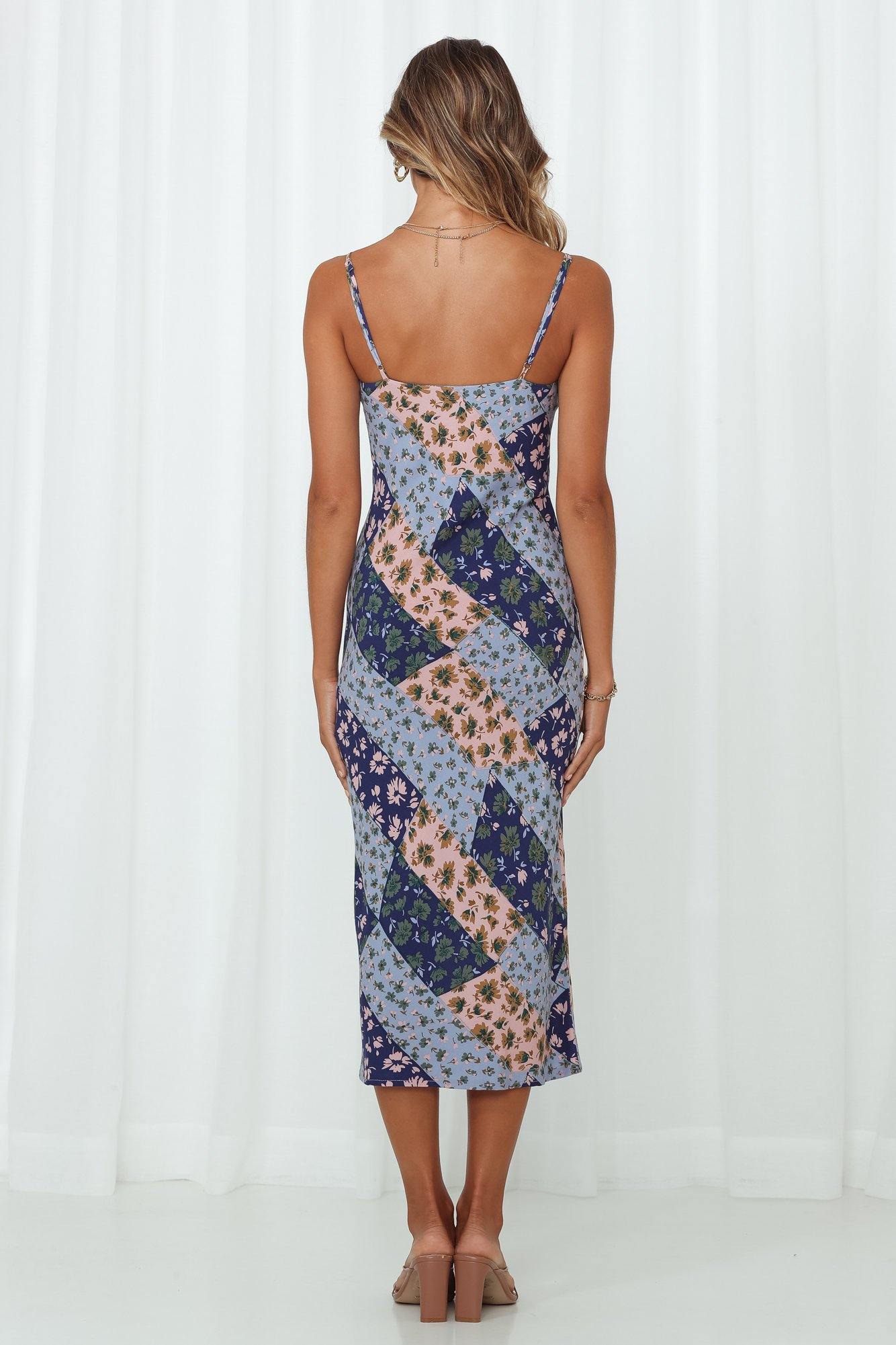 Don't Start Now Midi Dress Navy