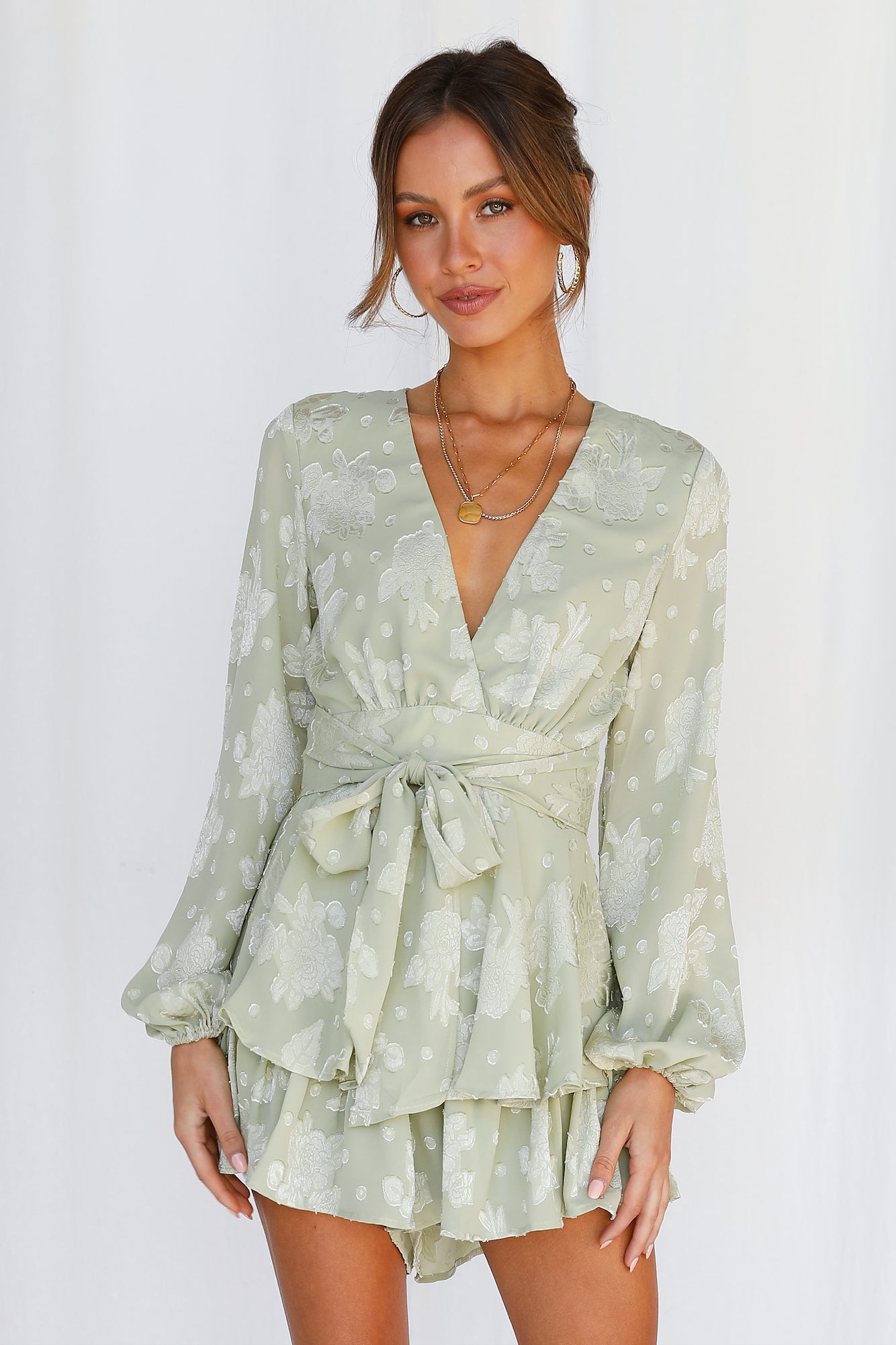 Distant Paradise Romper Pistachio