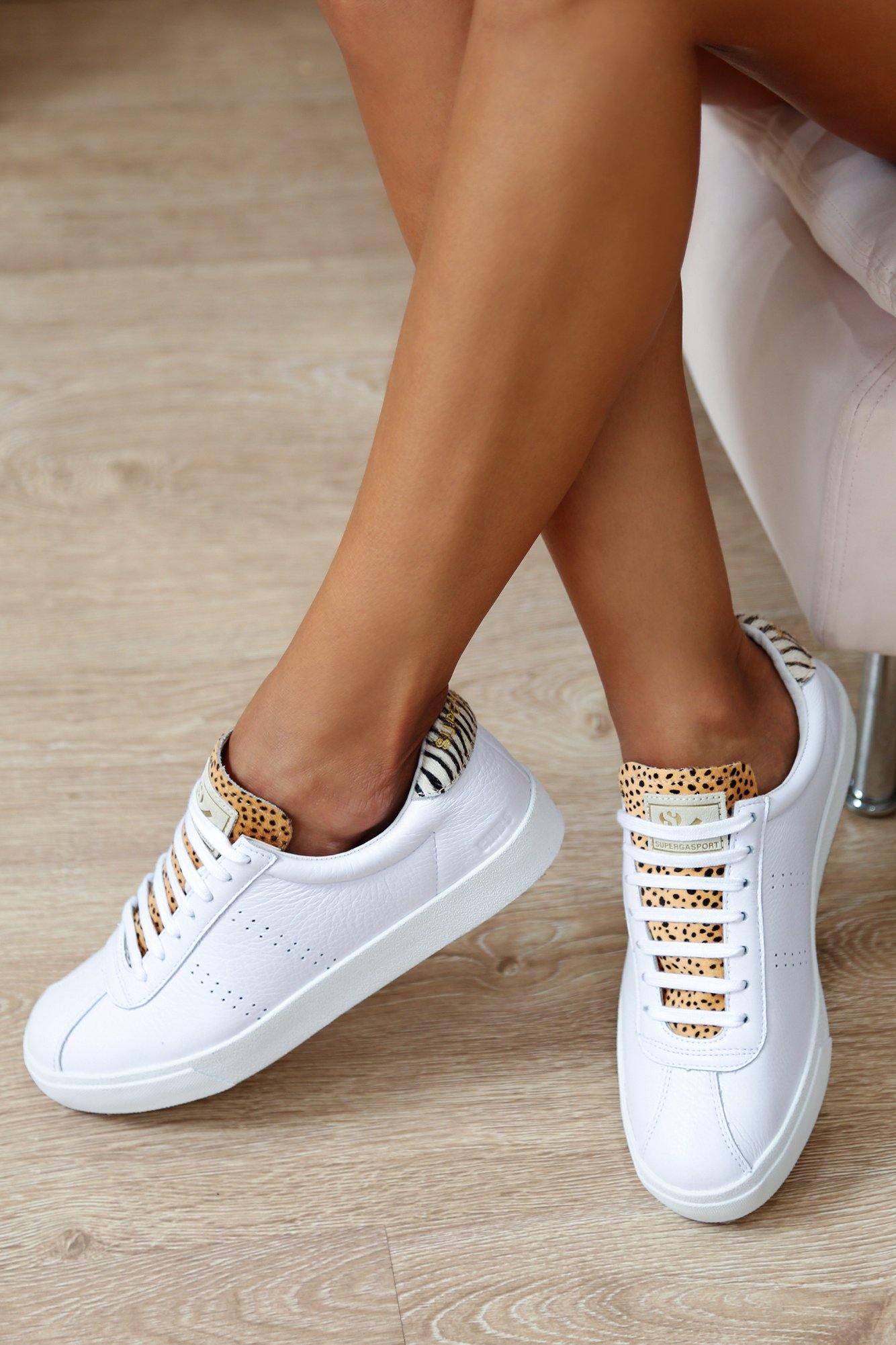 SUPERGA 2843 Clubs Comfleasueu Ponyhair Sneakers White Zebra