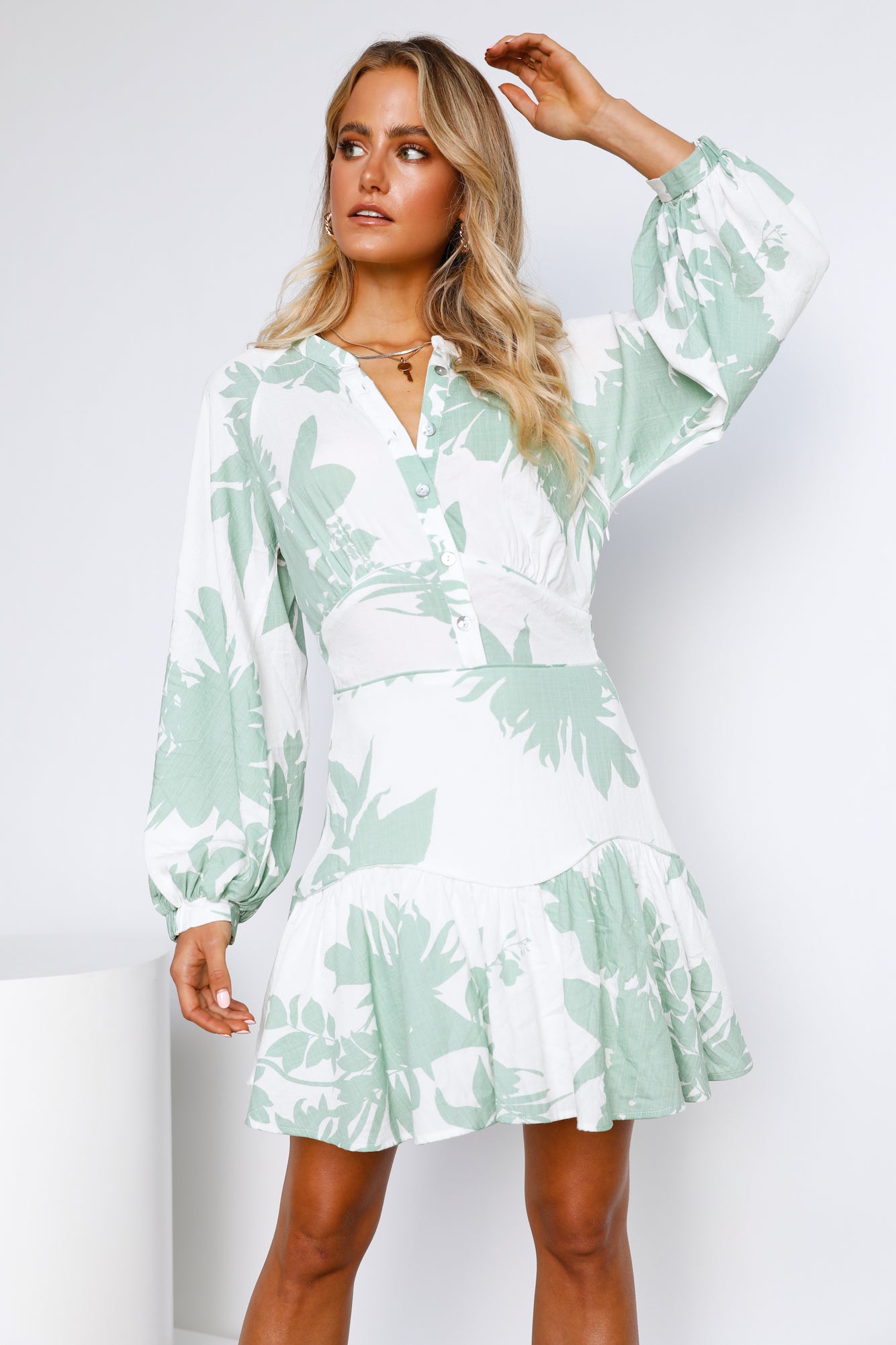 Foliage Vibes Dress Green