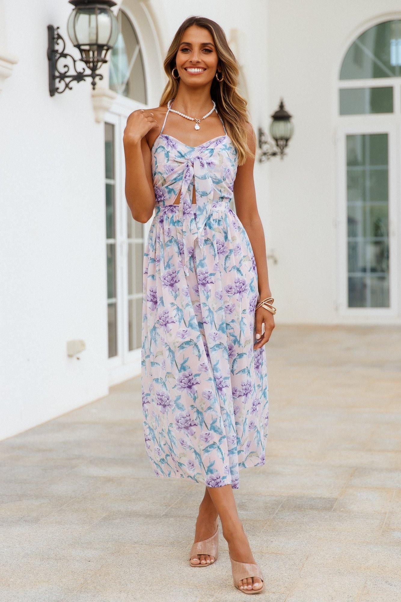 Feel The Tune Maxi Dress Pink