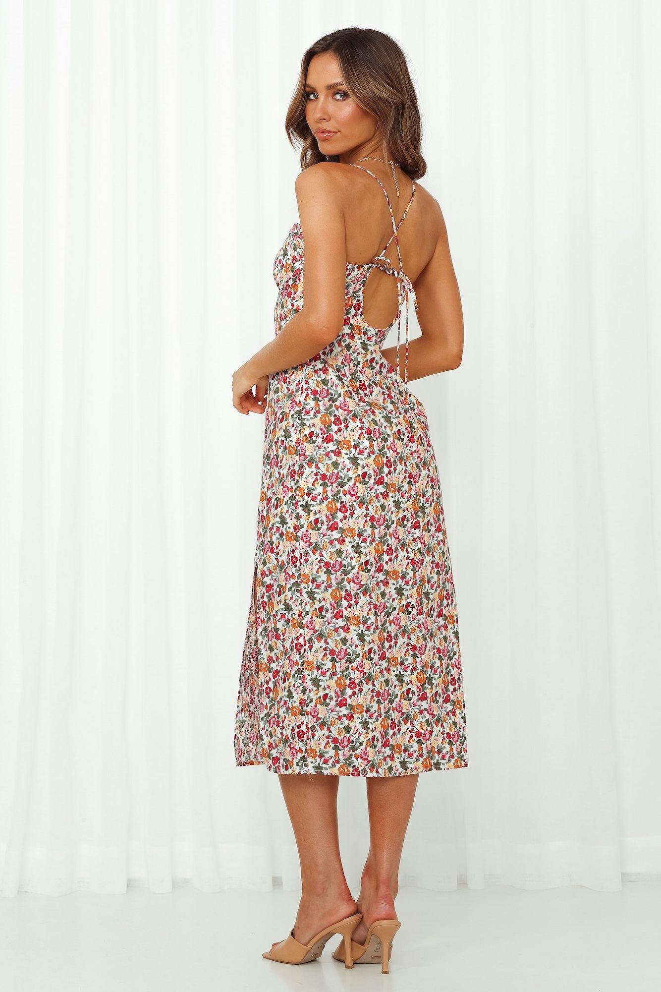 High Tea For Me Midi Dress Fuchsia