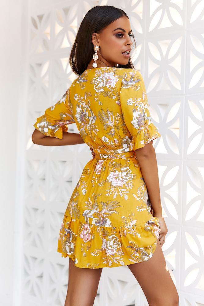 Play That Song Dress Mustard