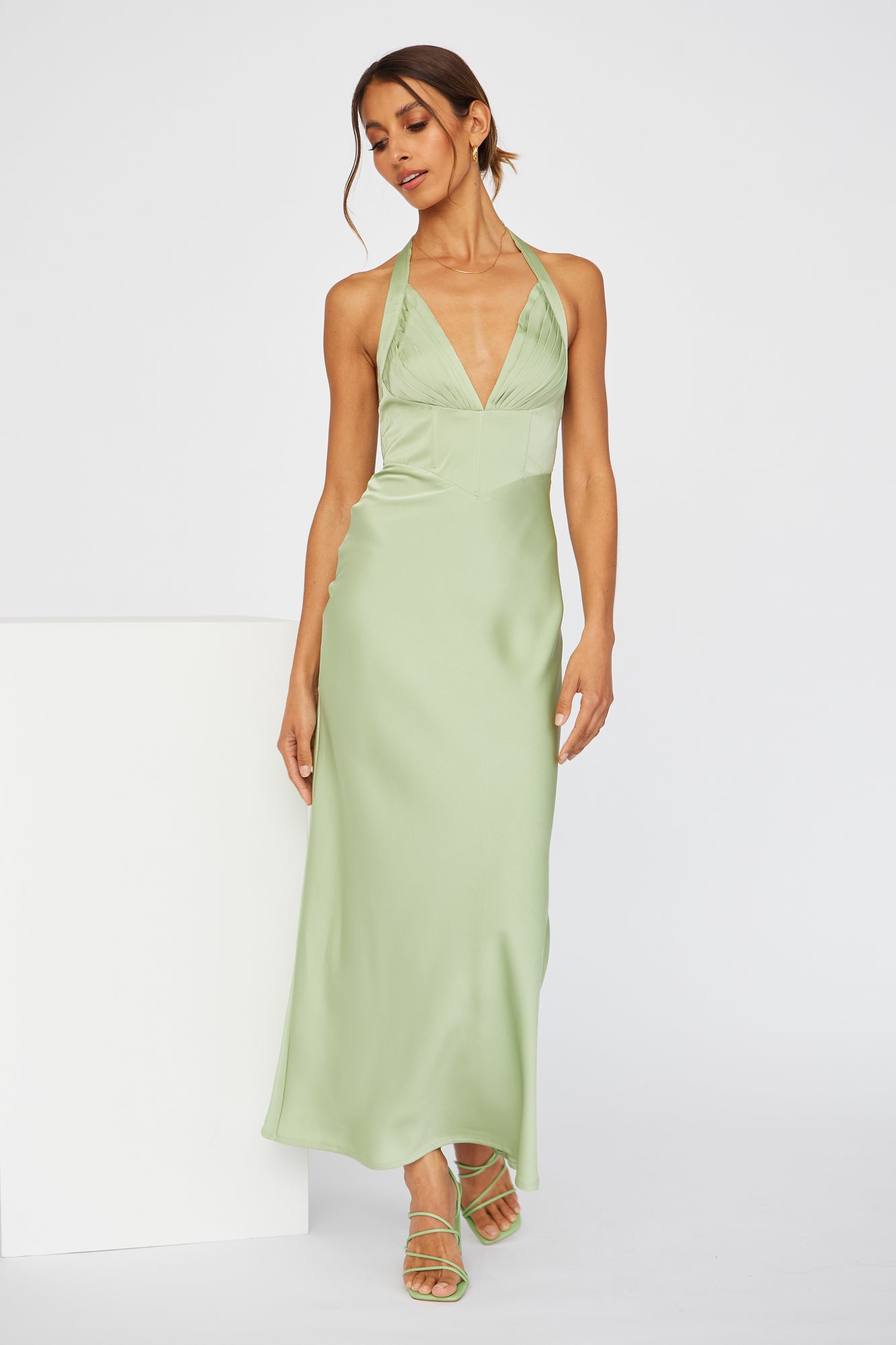 Mine All Night Maxi Dress Green