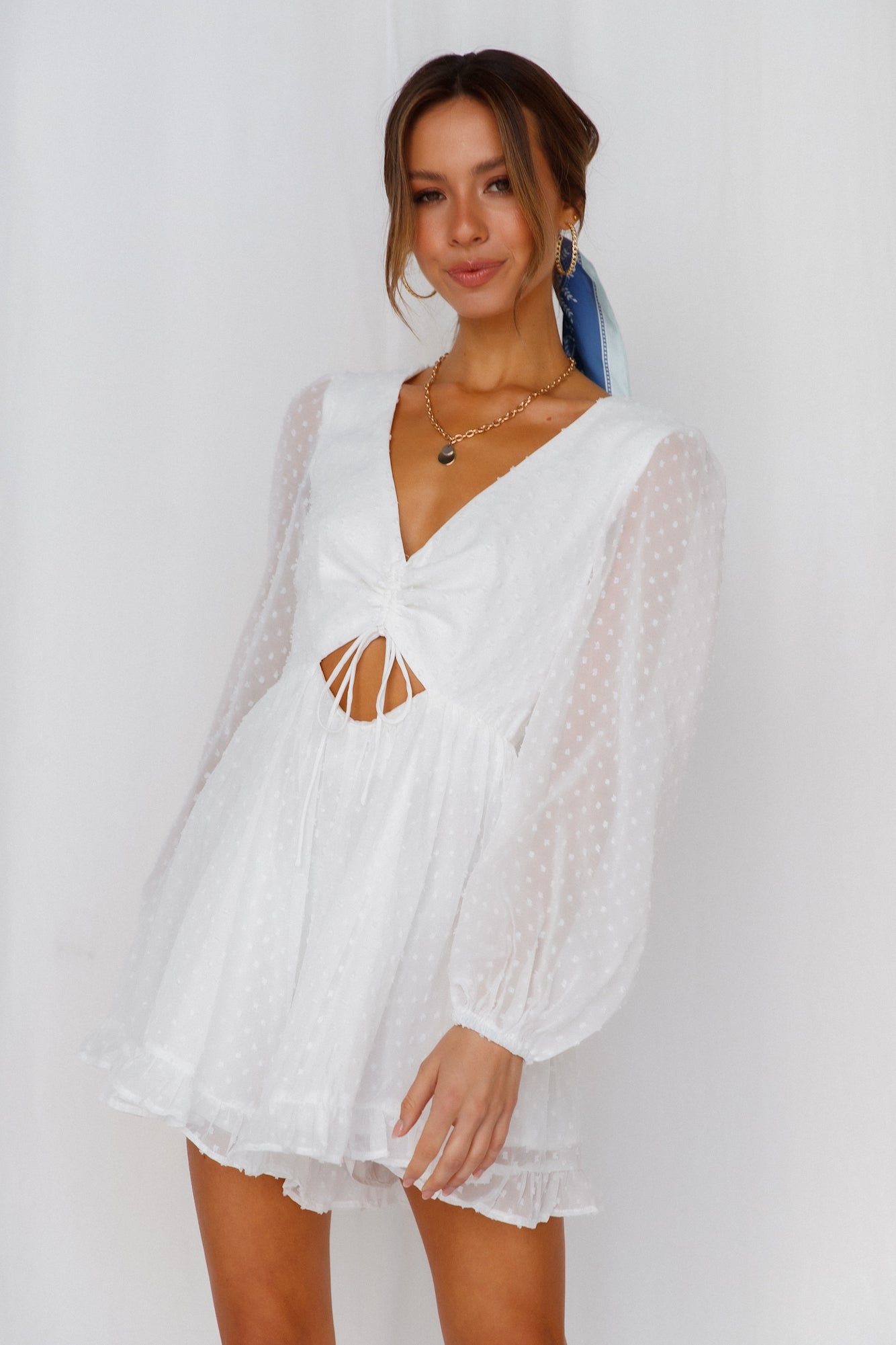 Hi There Romper White