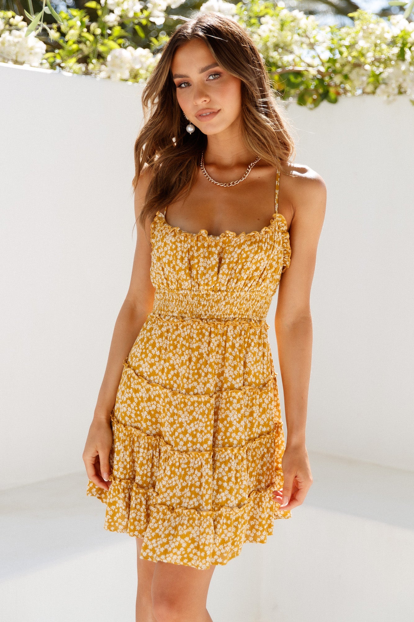 Morning Mimosas Dress Mustard