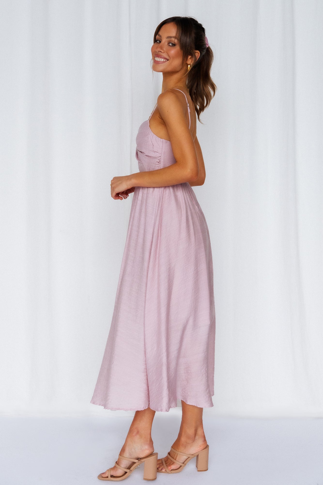 Our Next Brunch Midi Dress Lavender