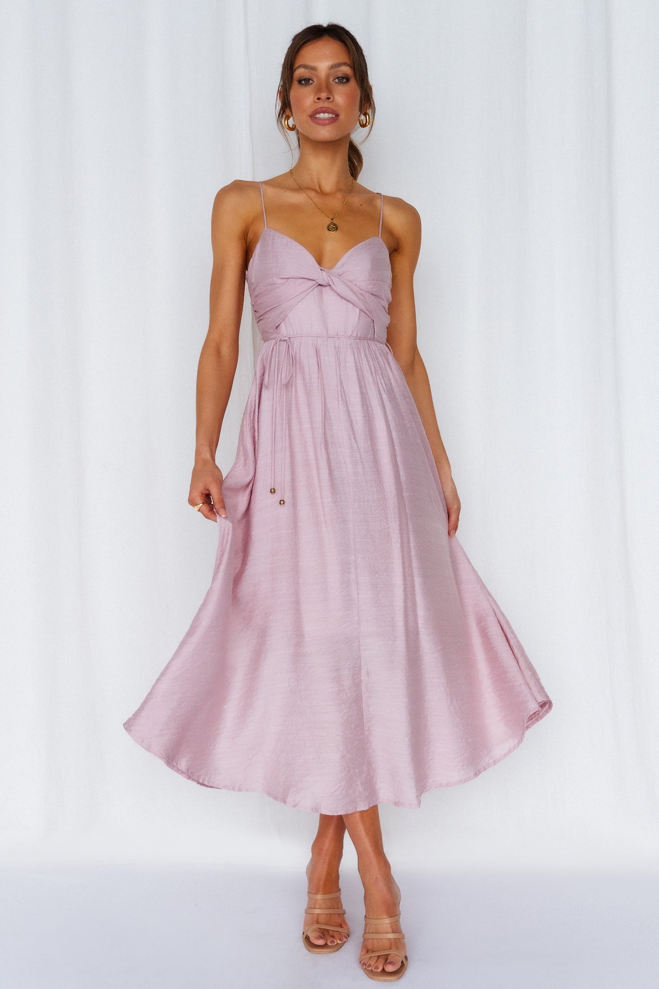 Our Next Brunch Midi Dress Lavender