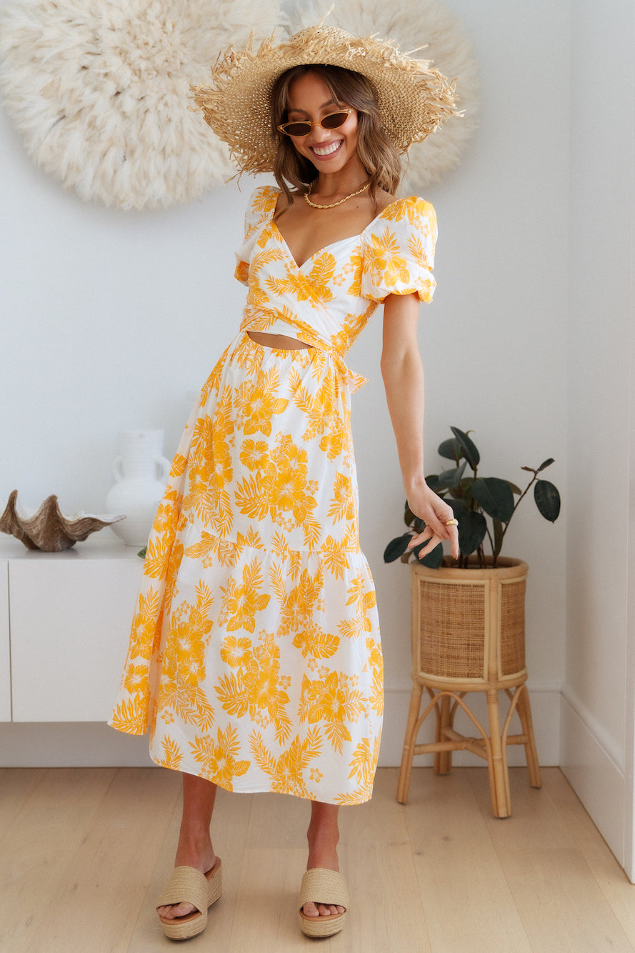 Cater To Me Midi Dress Orange