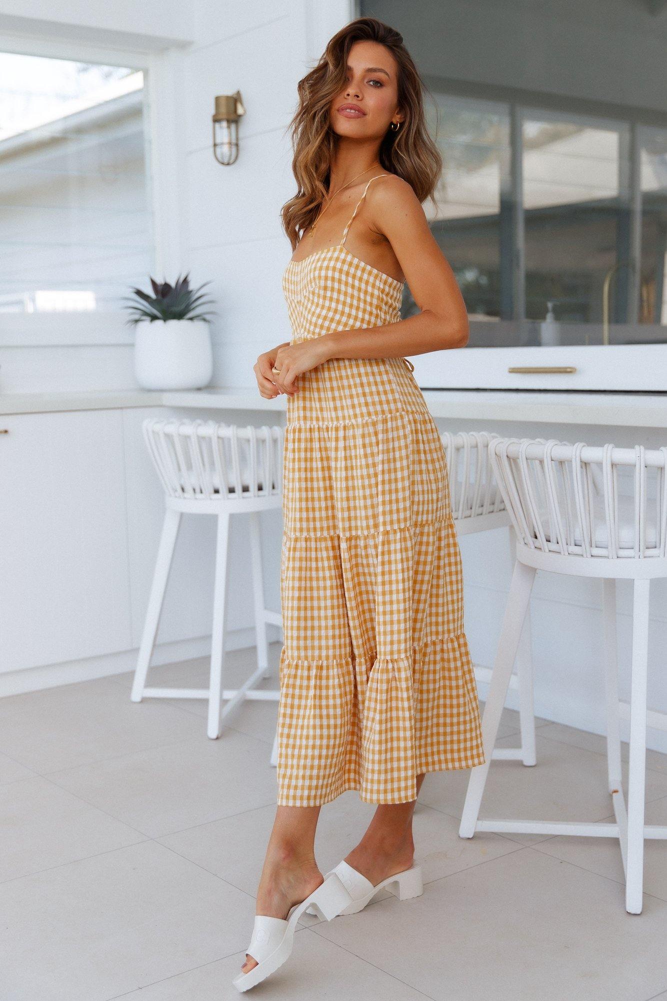 Last Wish Midi Dress Yellow
