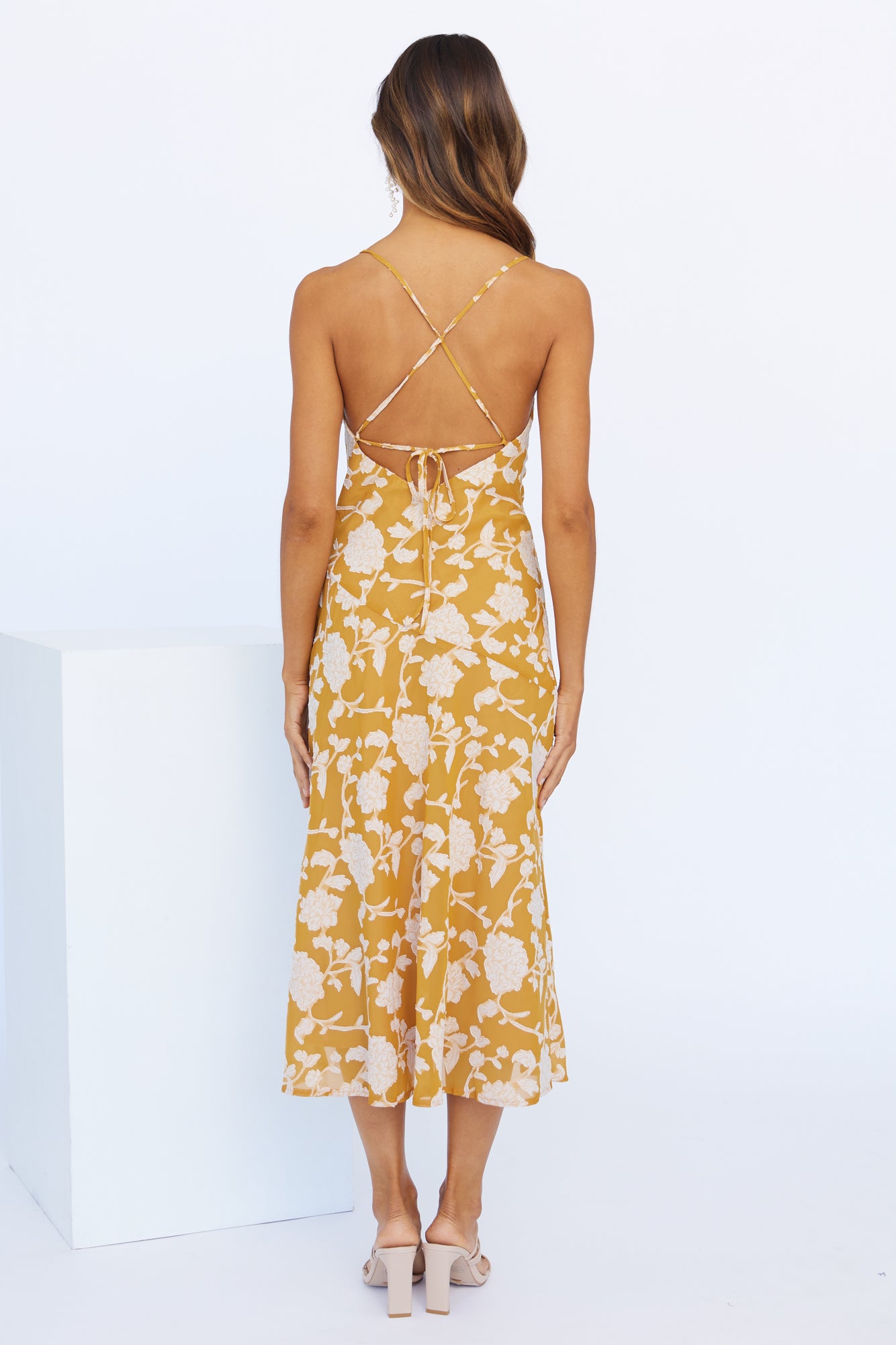 Drinks On Me Midi Dress Mustard