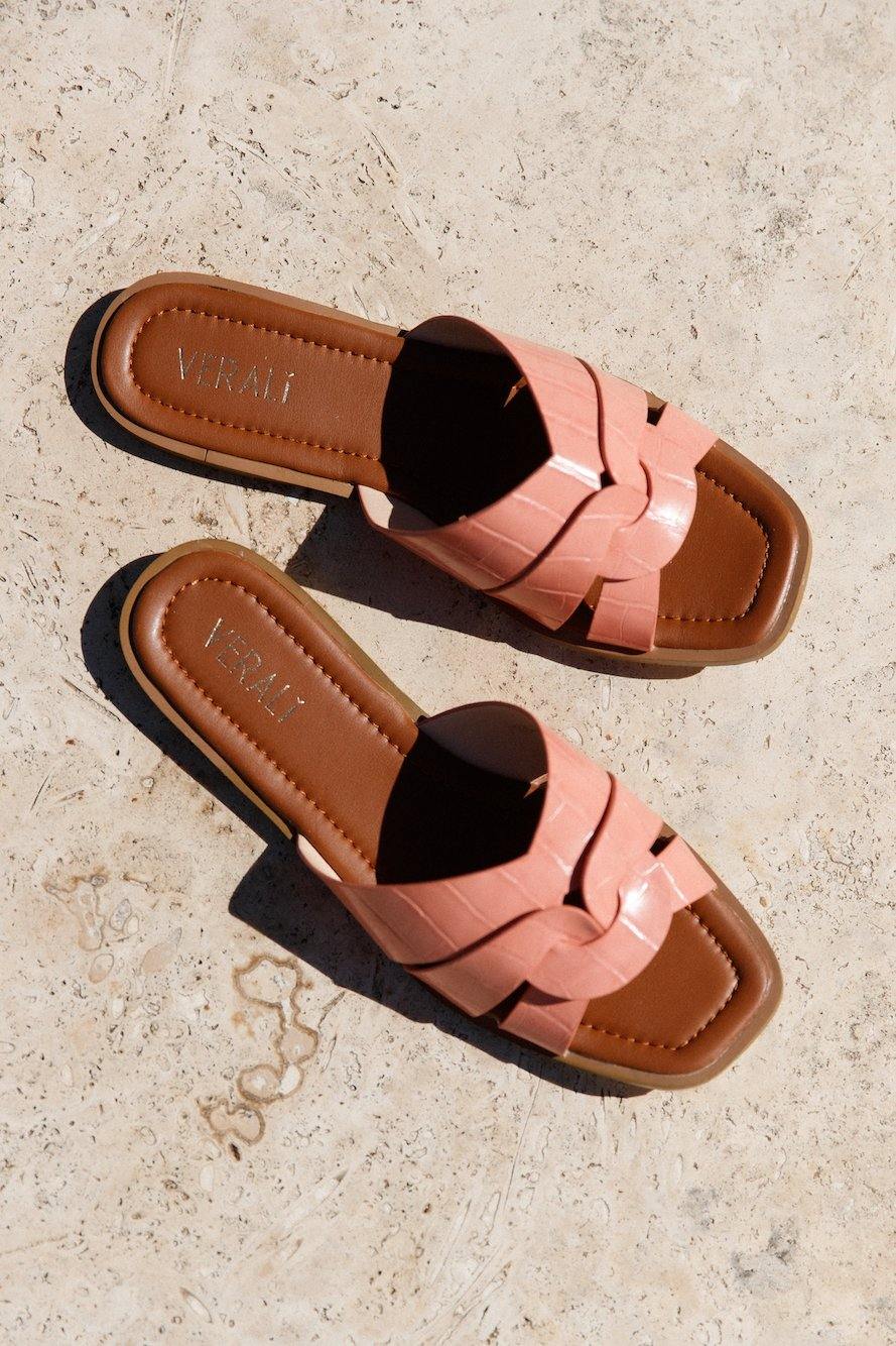 VERALI Glam Slides Peach Croc