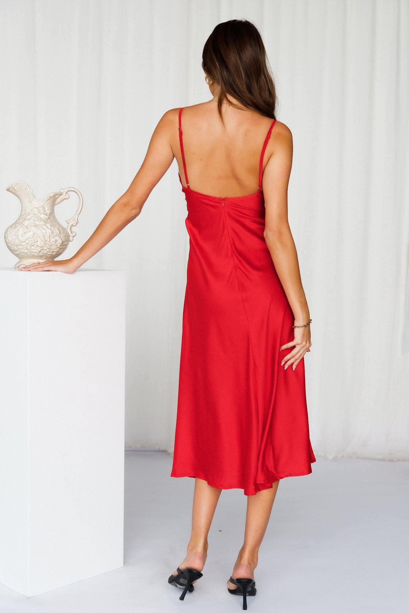 So Inlove Midi Dress Red