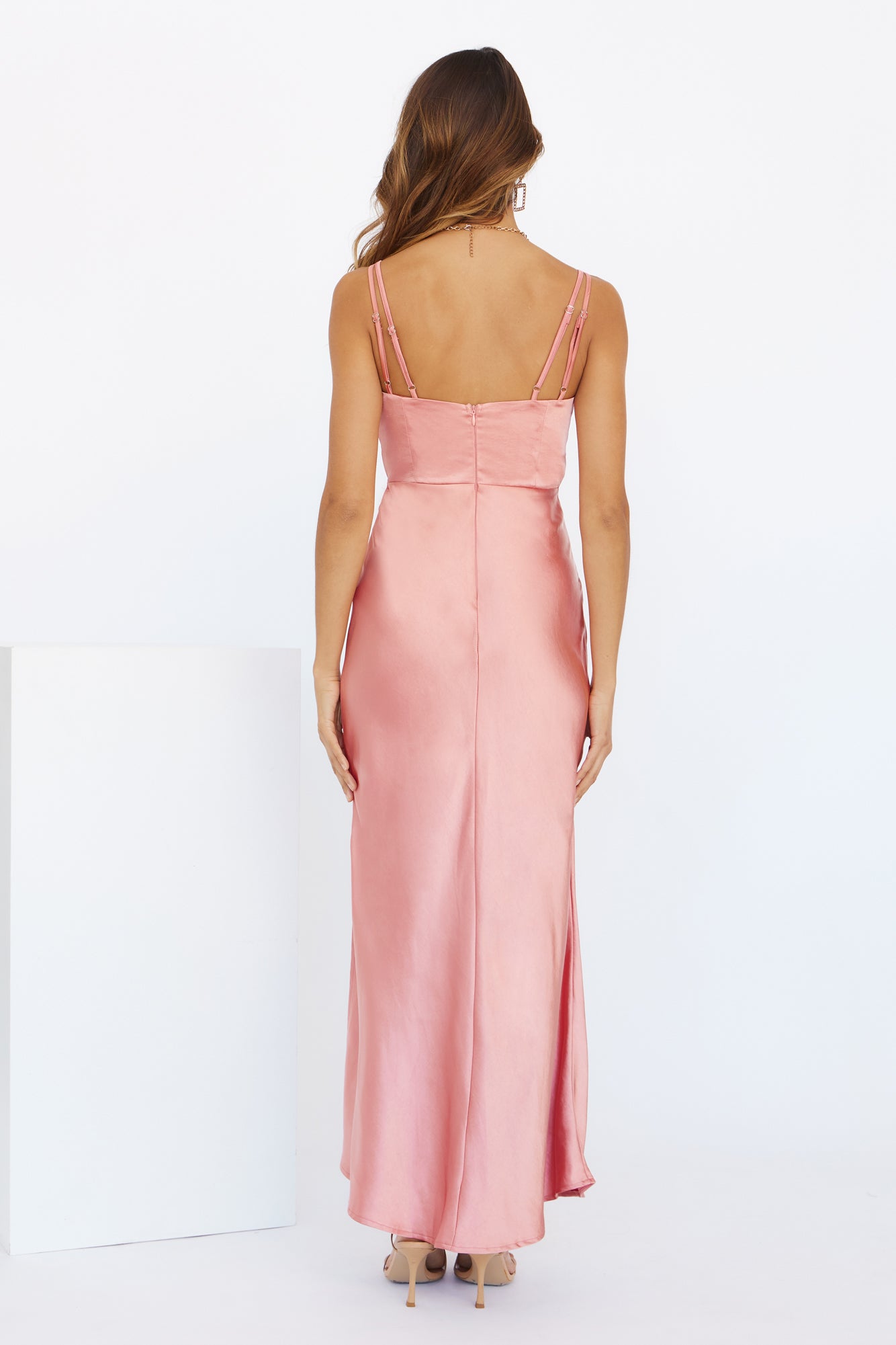 Divine Energy Midi Dress Peach