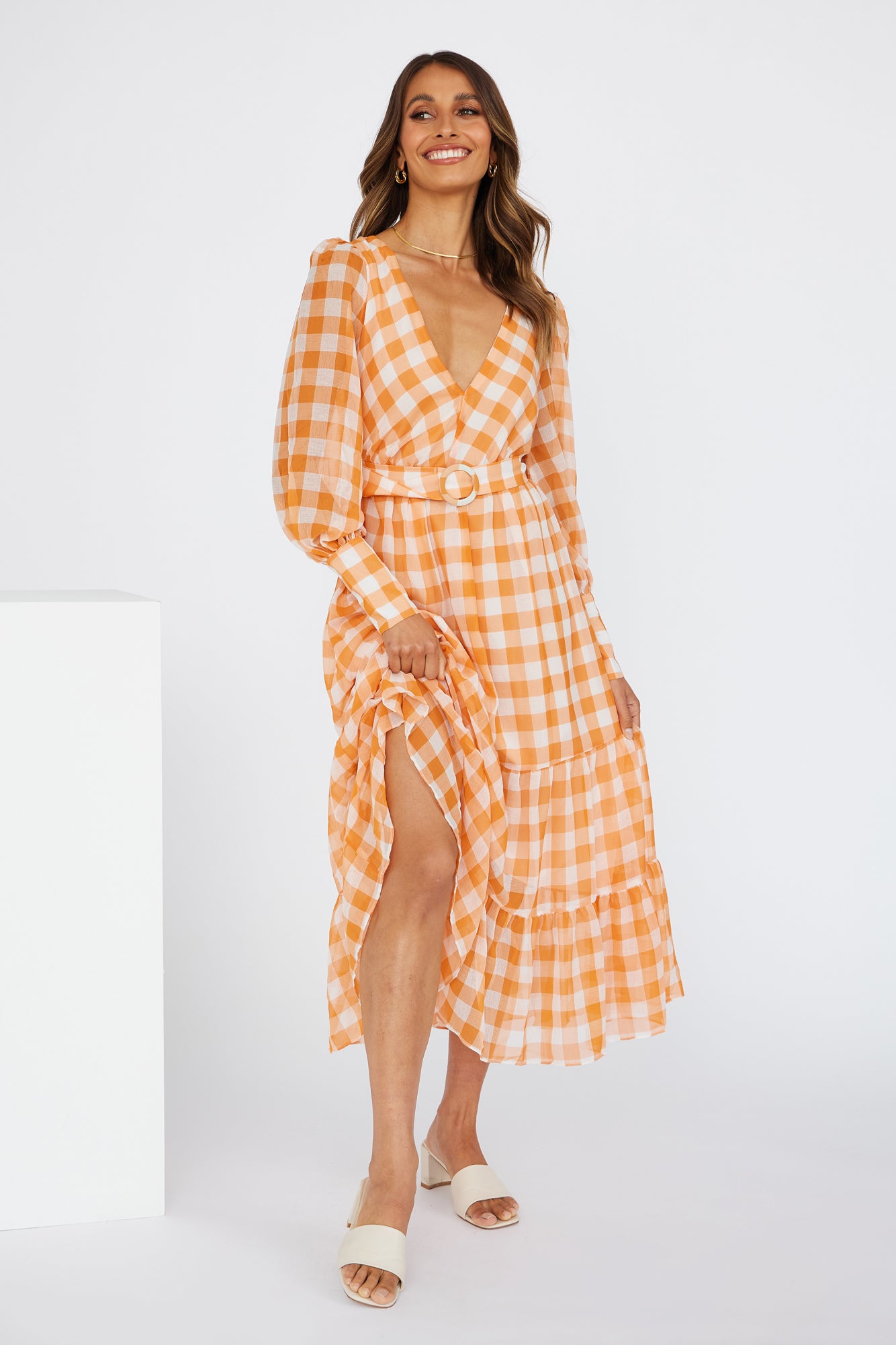 Time Of Fairytales Midi Dress Orange