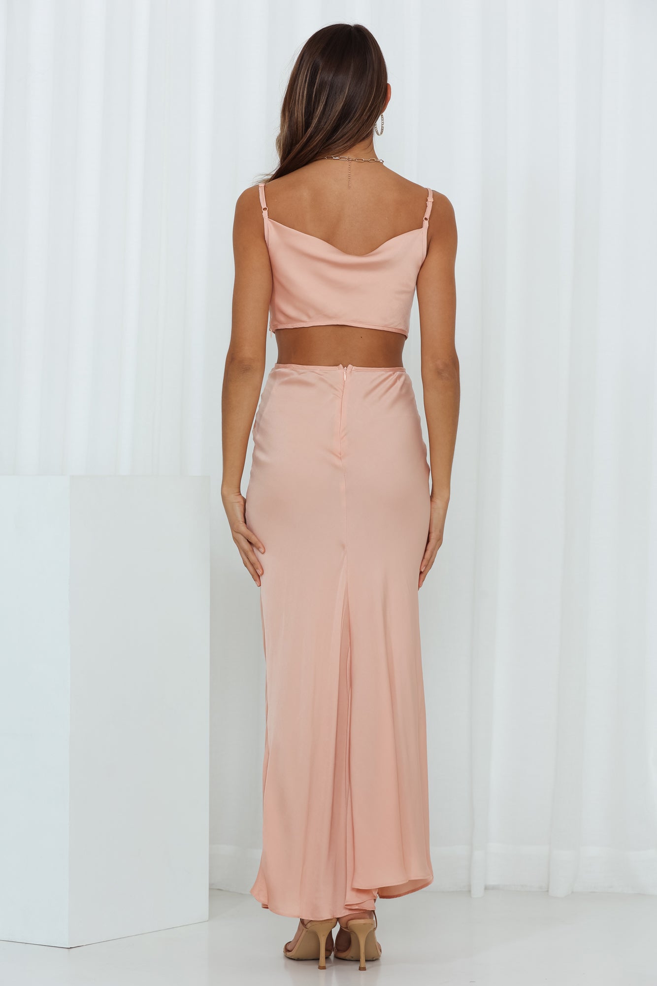 Claire Midi Dress Peach