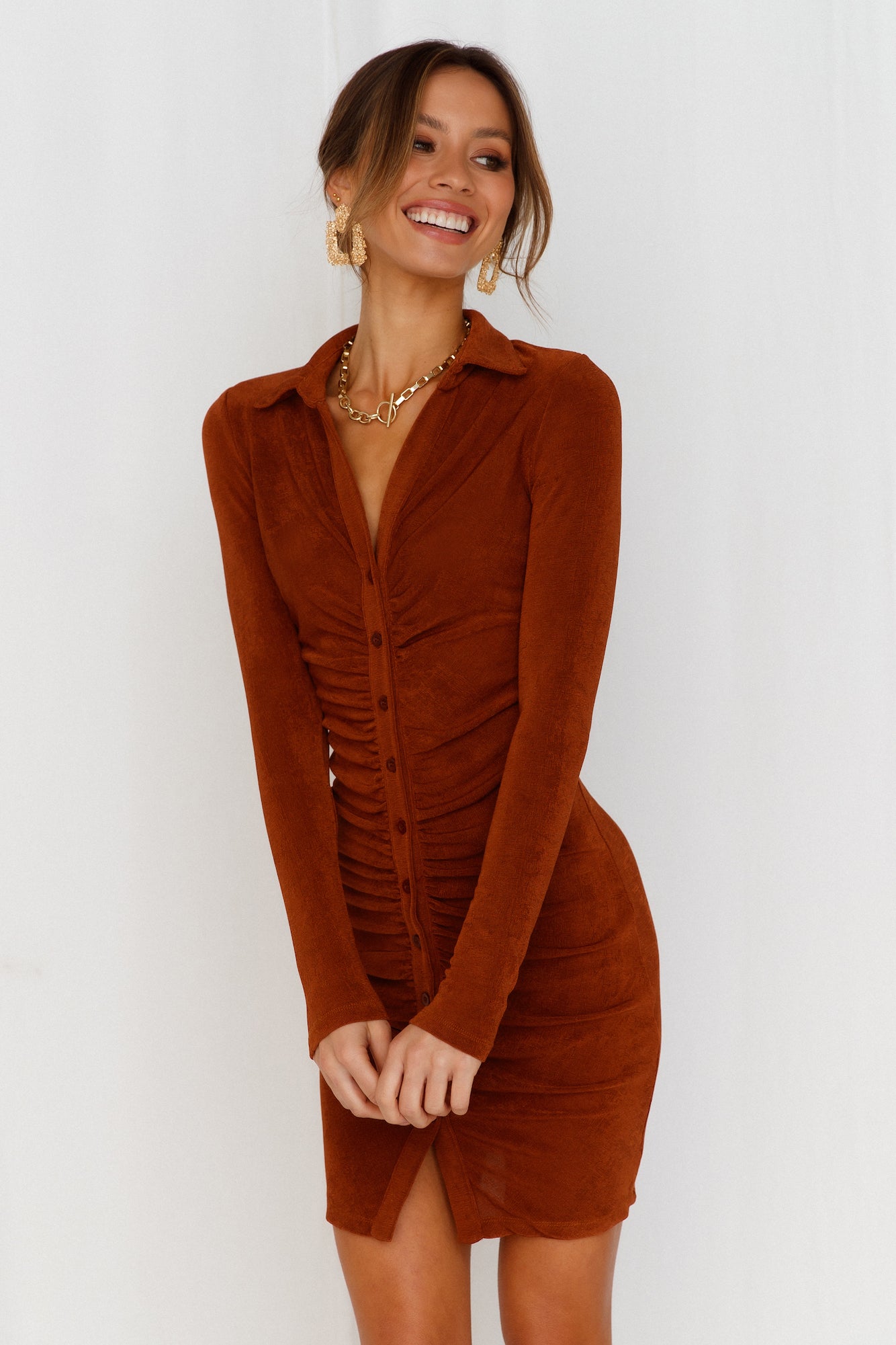Indy Dress Brown