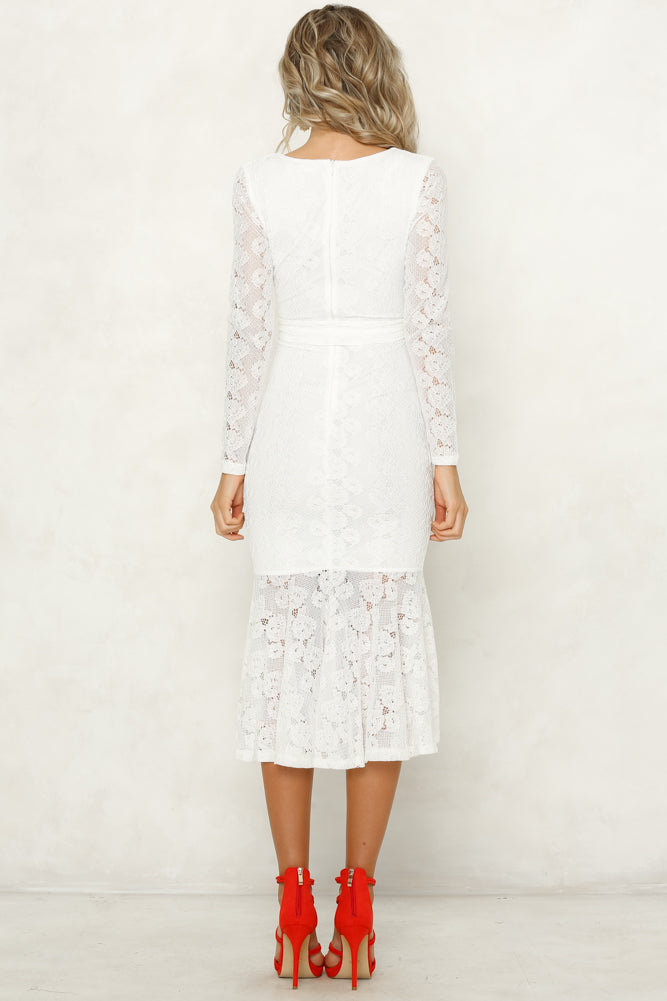 All Time Movie Midi Dress White