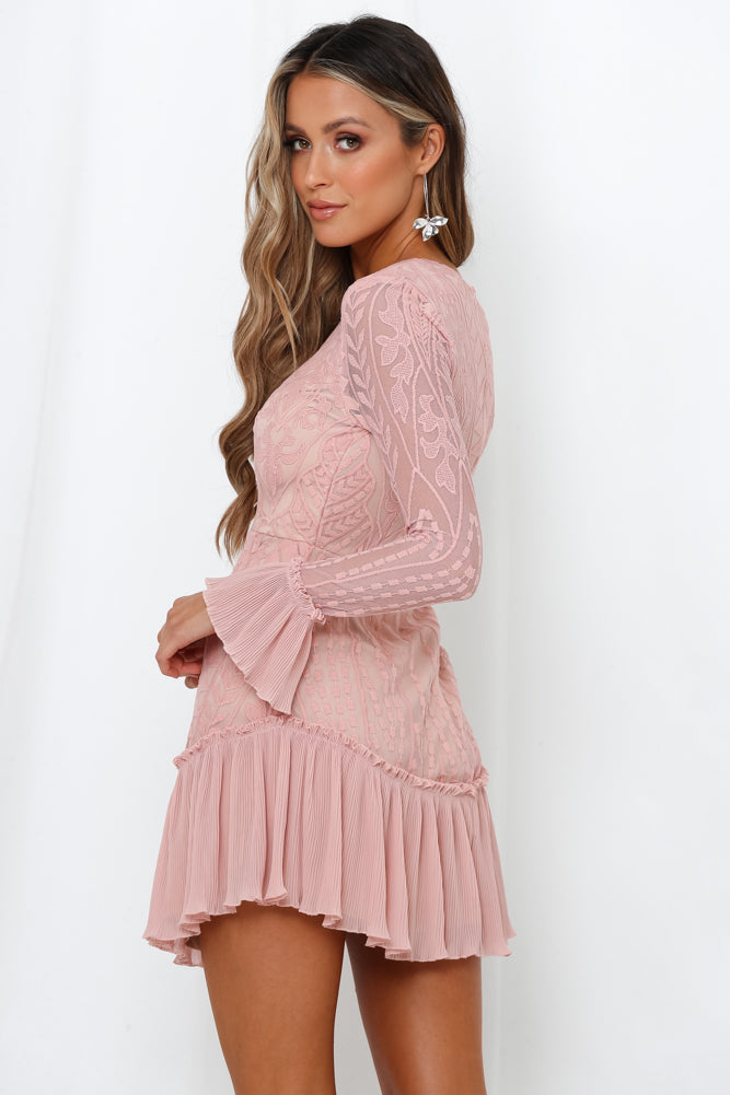 Spend All Your Time Waiting Dress Blush