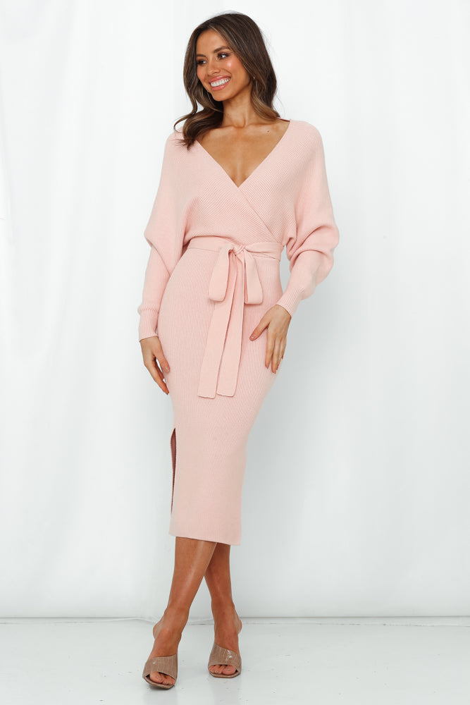Vision Of You Midi Dress Blush